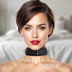 Neoprene Bondage Collar with D-Rings