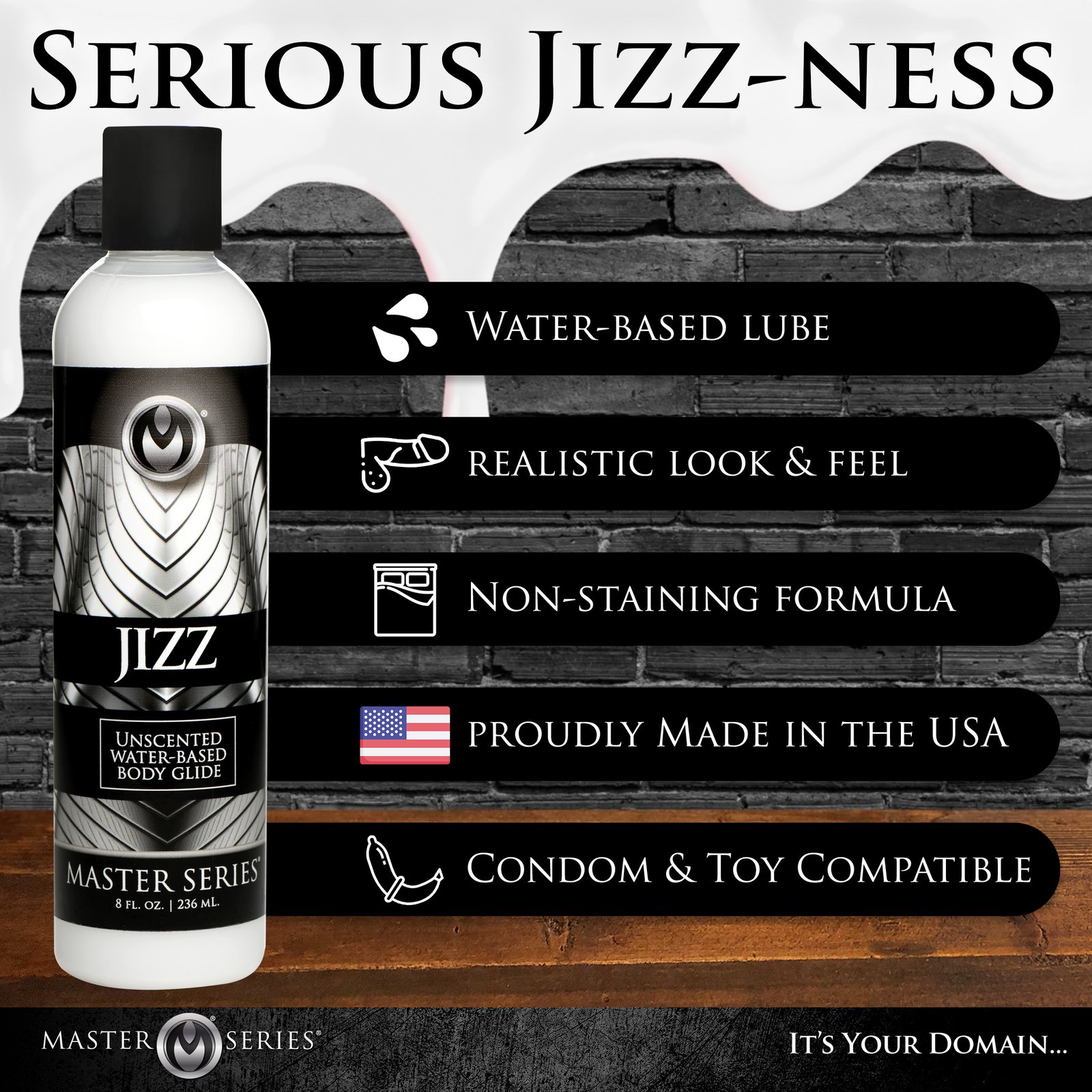 Jizz Unscented Water-Based Lube 8oz - Image 3