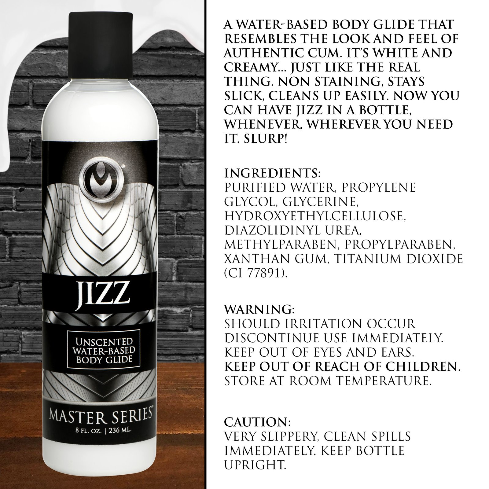 Jizz Unscented Water-Based Lube 8oz - Image 6
