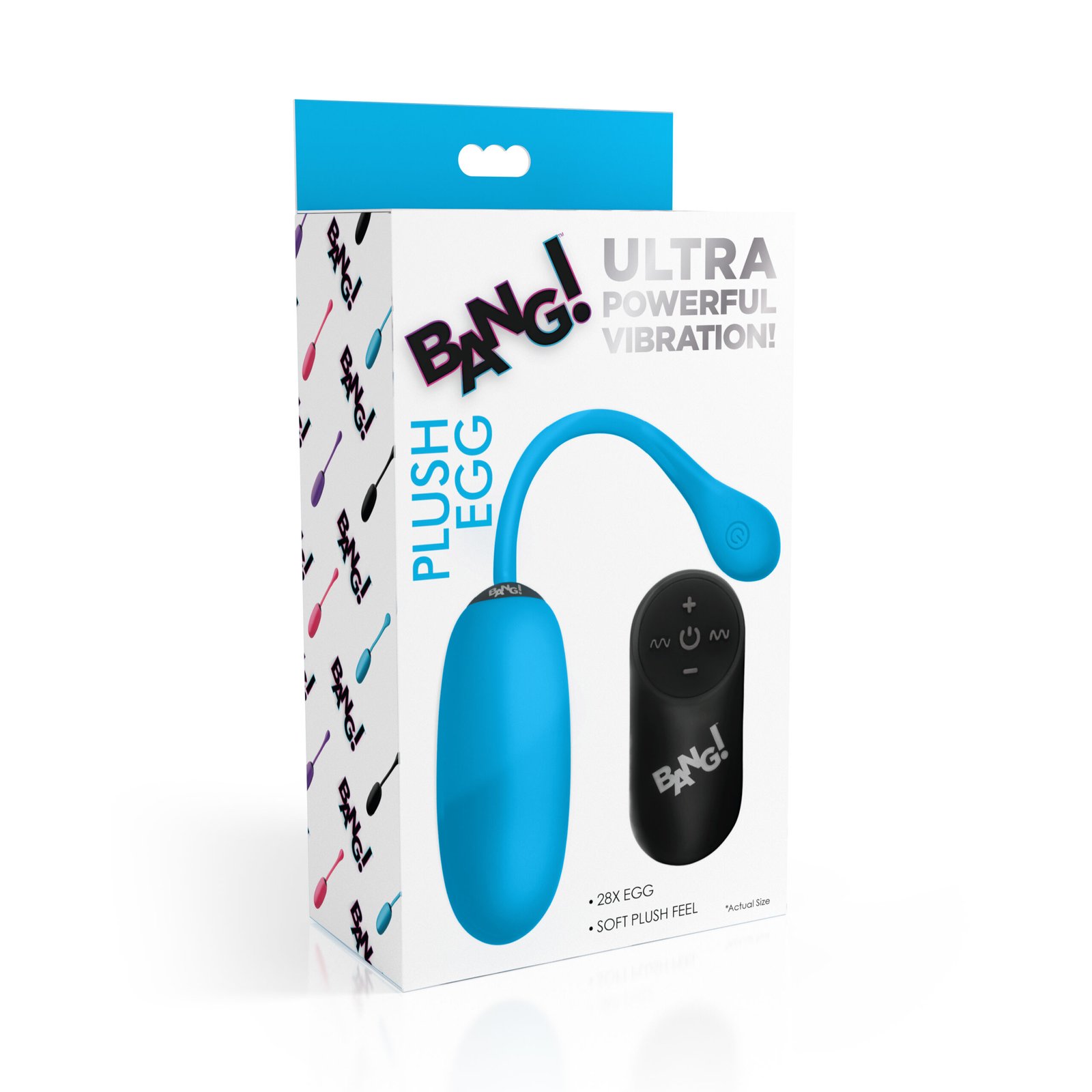 Remote Control 28X Silicone Plush Egg - Blue - Image 6