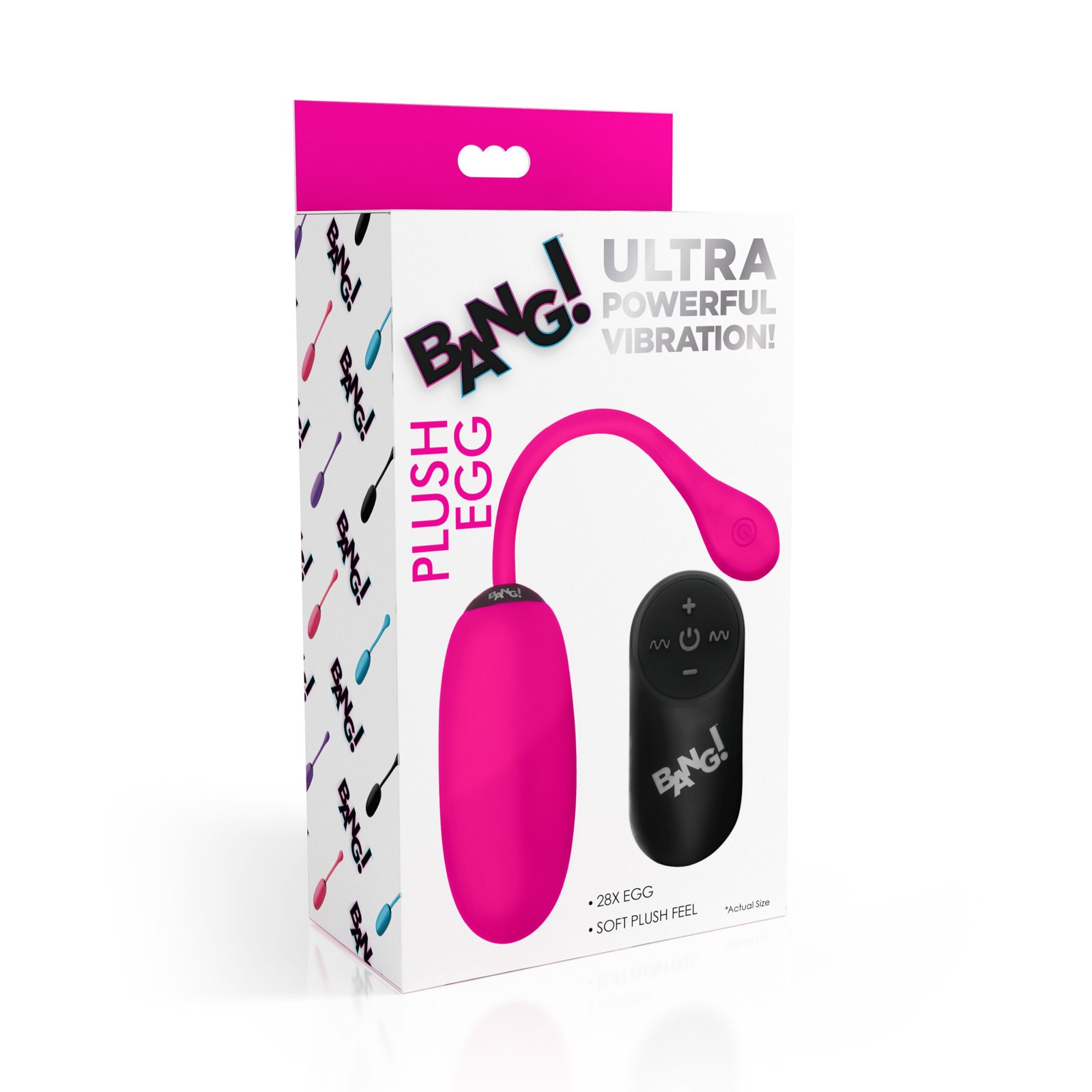 Remote Control 28X Silicone Plush Egg - Pink - Image 6