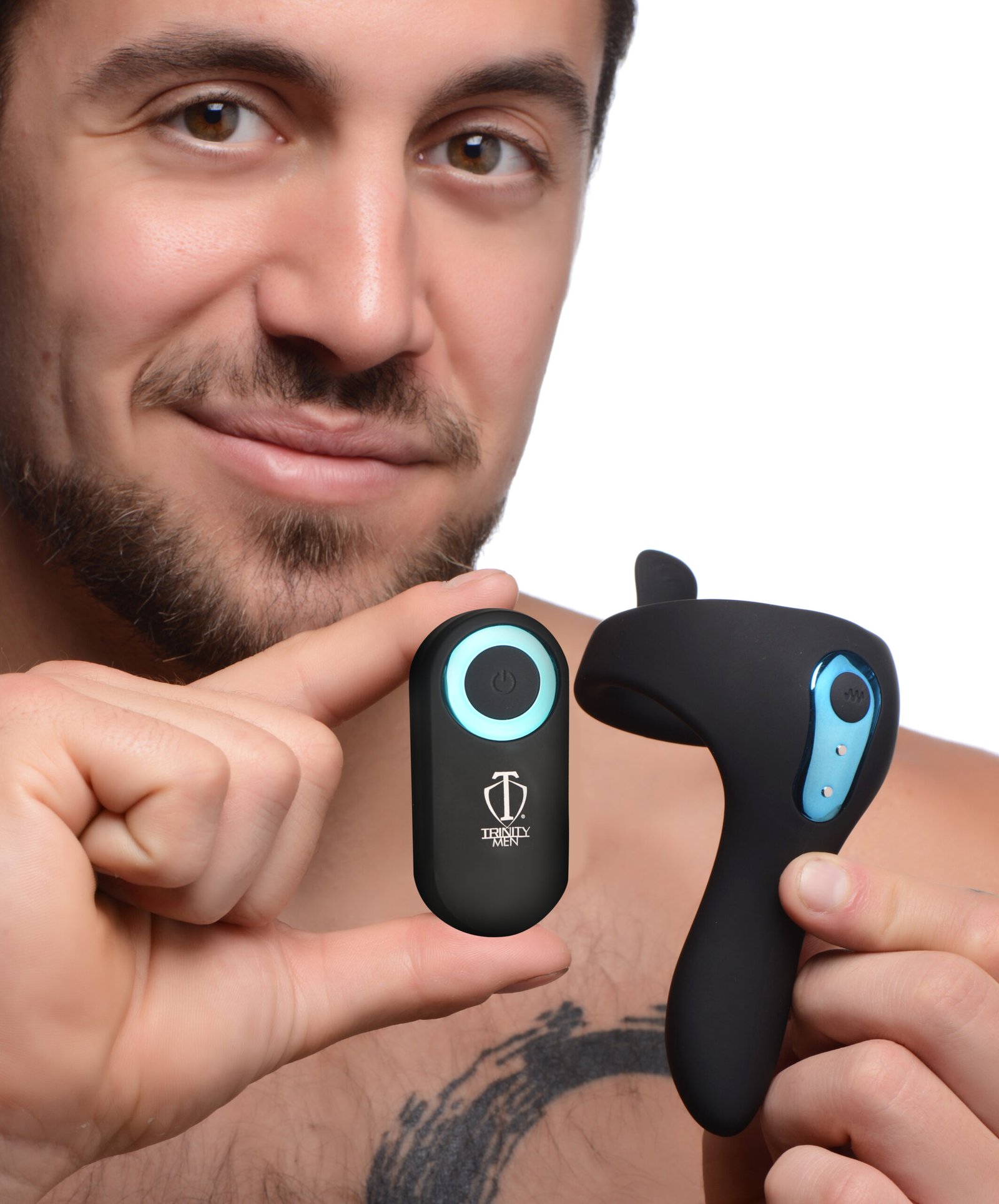 Power Taint 7X Silicone Cock and Ball Ring with Remote - Image 2