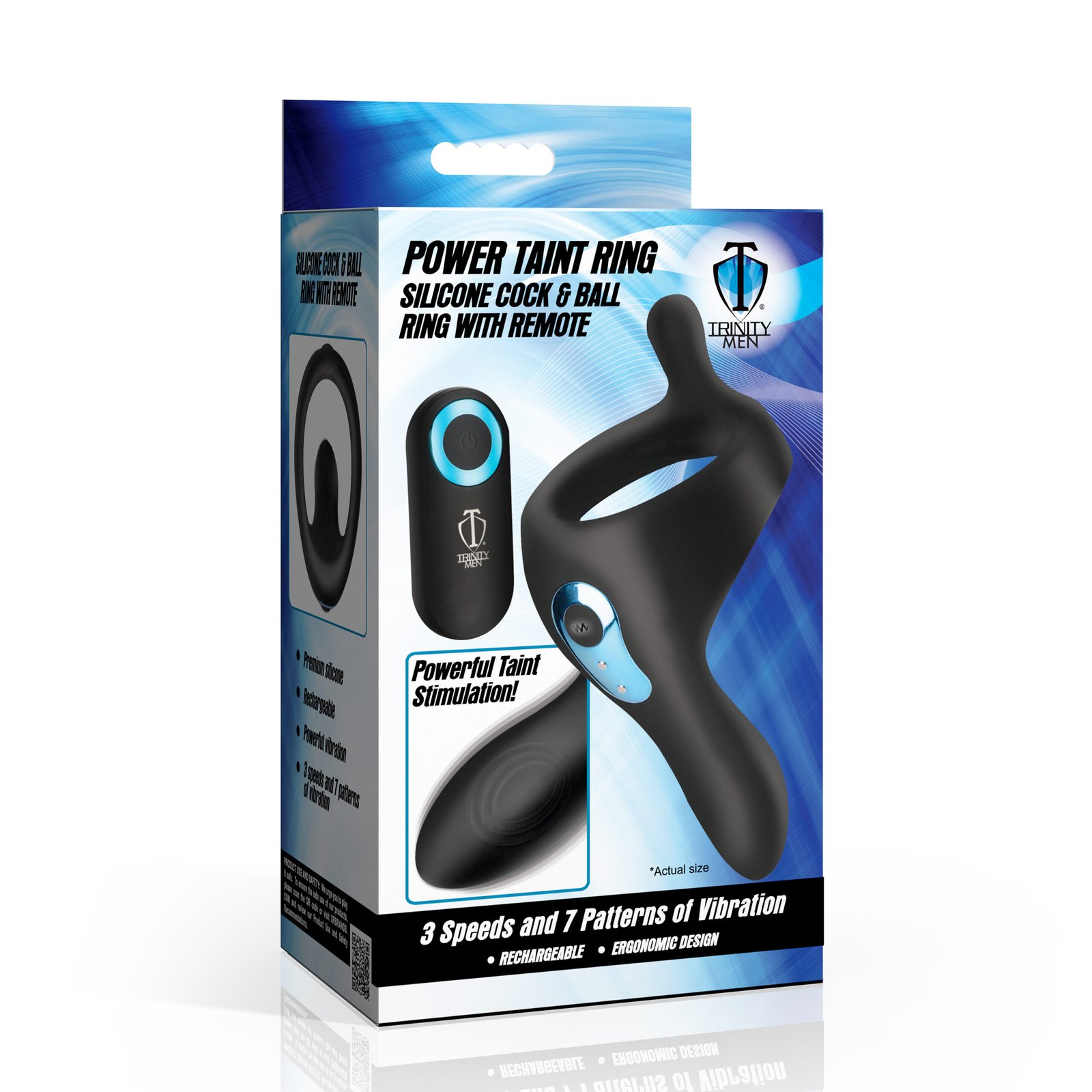 Power Taint 7X Silicone Cock and Ball Ring with Remote - Image 7