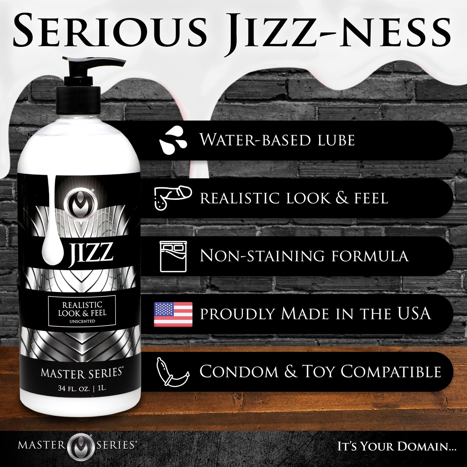 Jizz Unscented Water-Based Lube - 34oz - Image 3