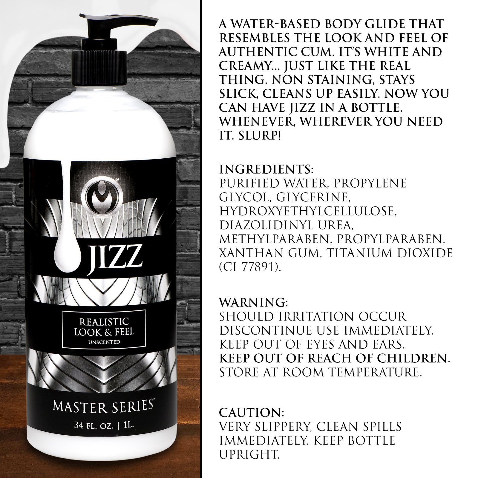 Jizz Unscented Water-Based Lube - 34oz - Image 7