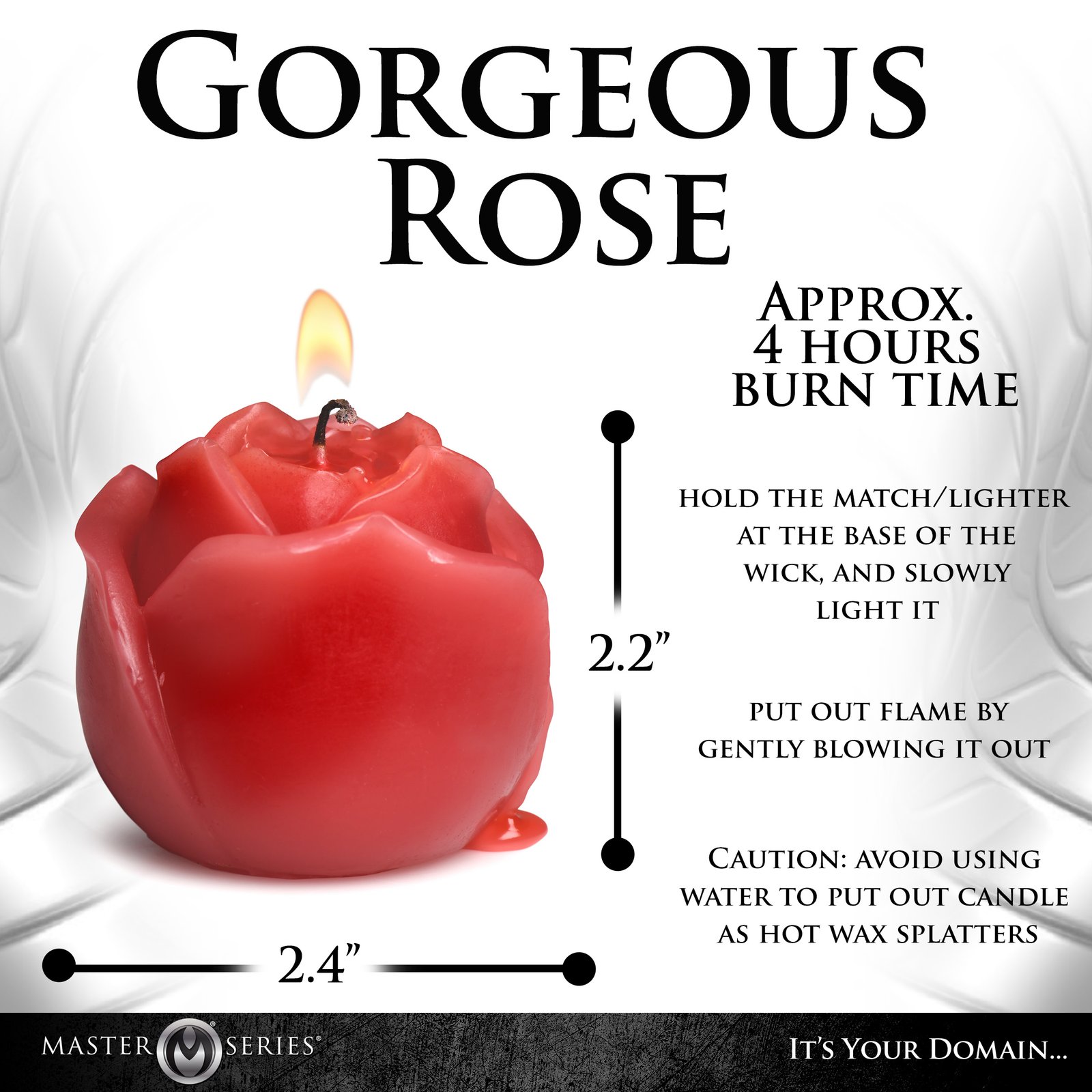 Flaming Rose Drip Candle - Image 4