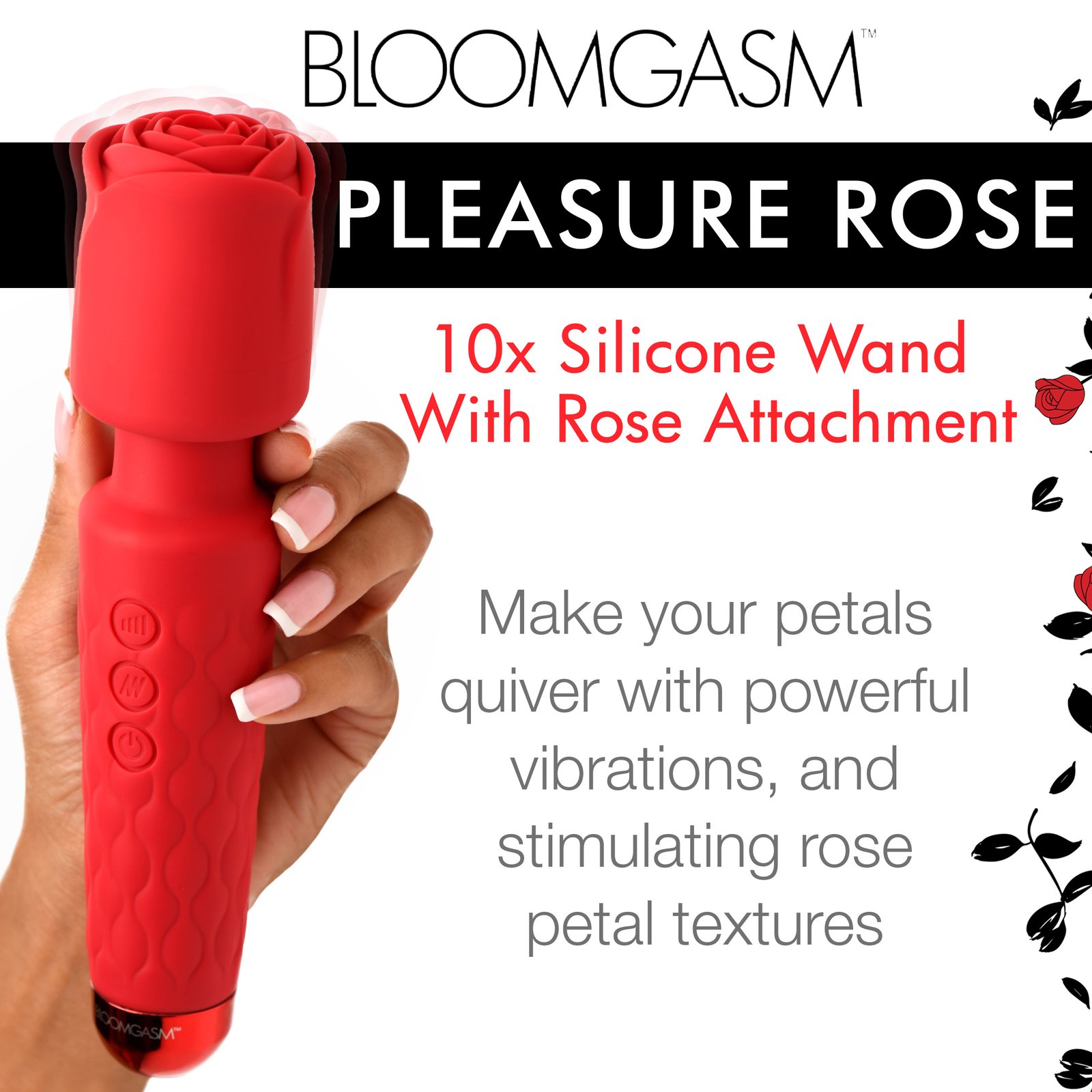 Deluxe Silicone Rose Wand - Image 2