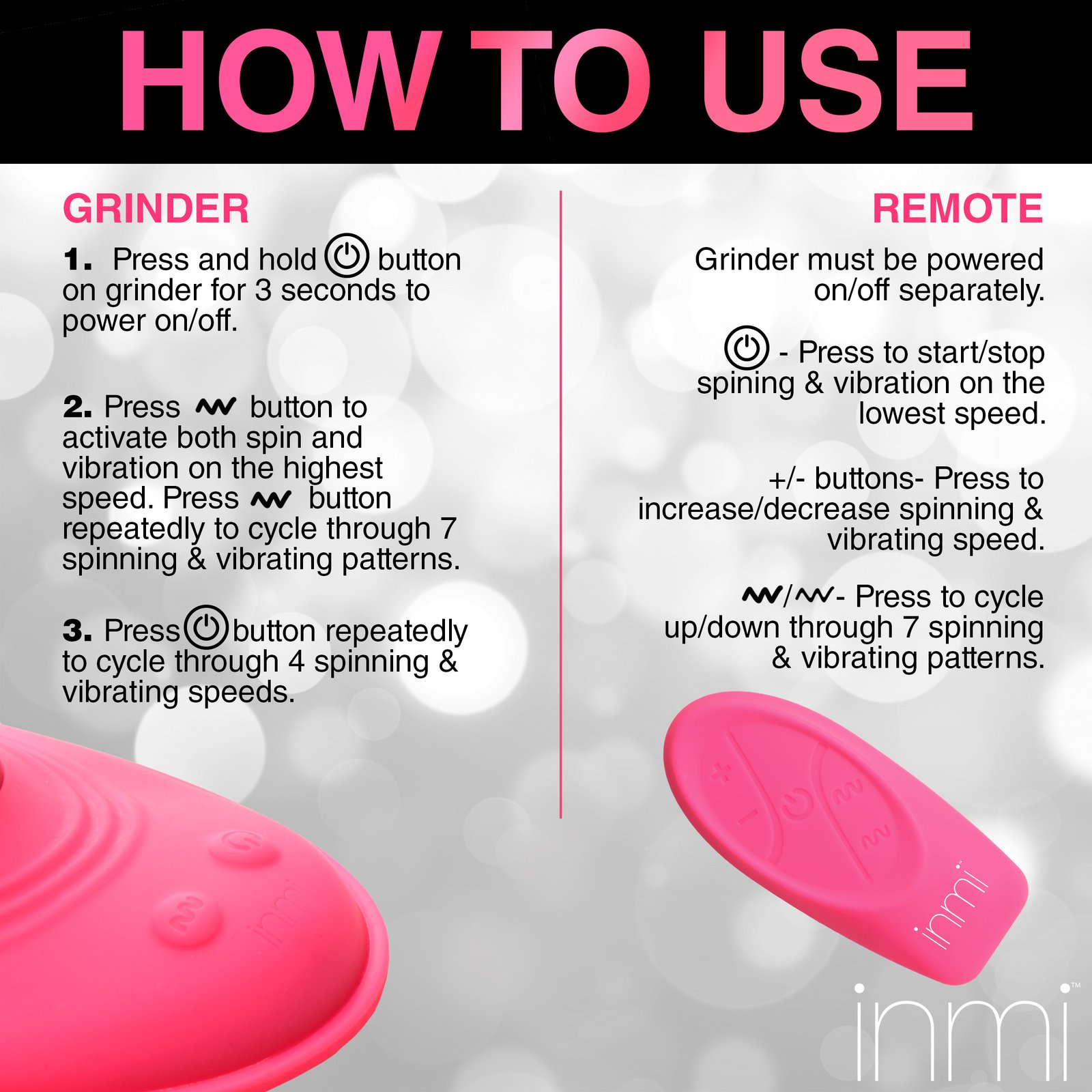 Spin n' Grind Rotating and Vibrating Silicone Sex Grinder - Image 9