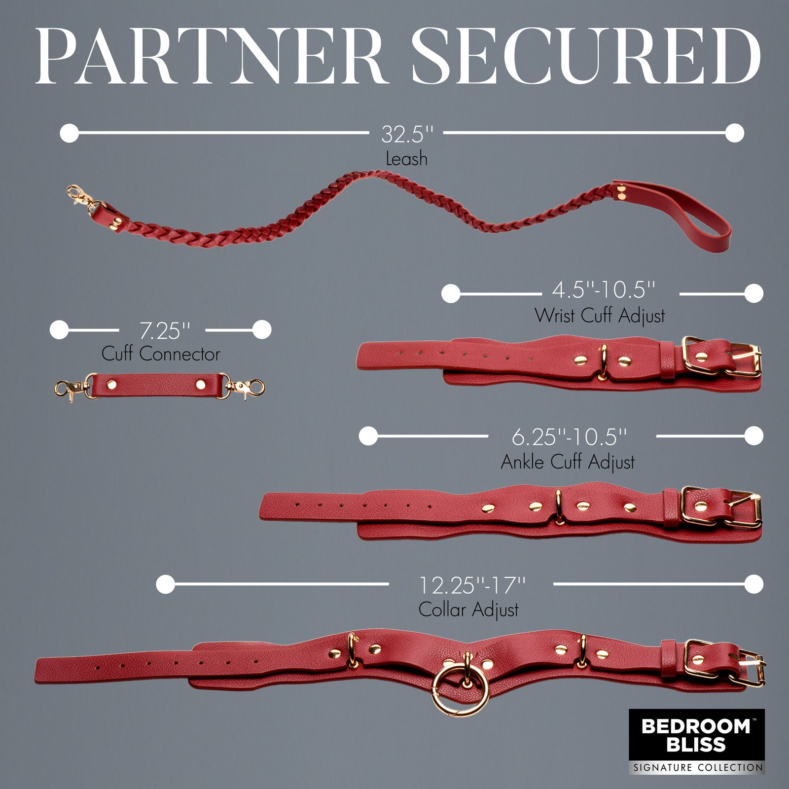 Lover's Restraints Set - Red - Image 4