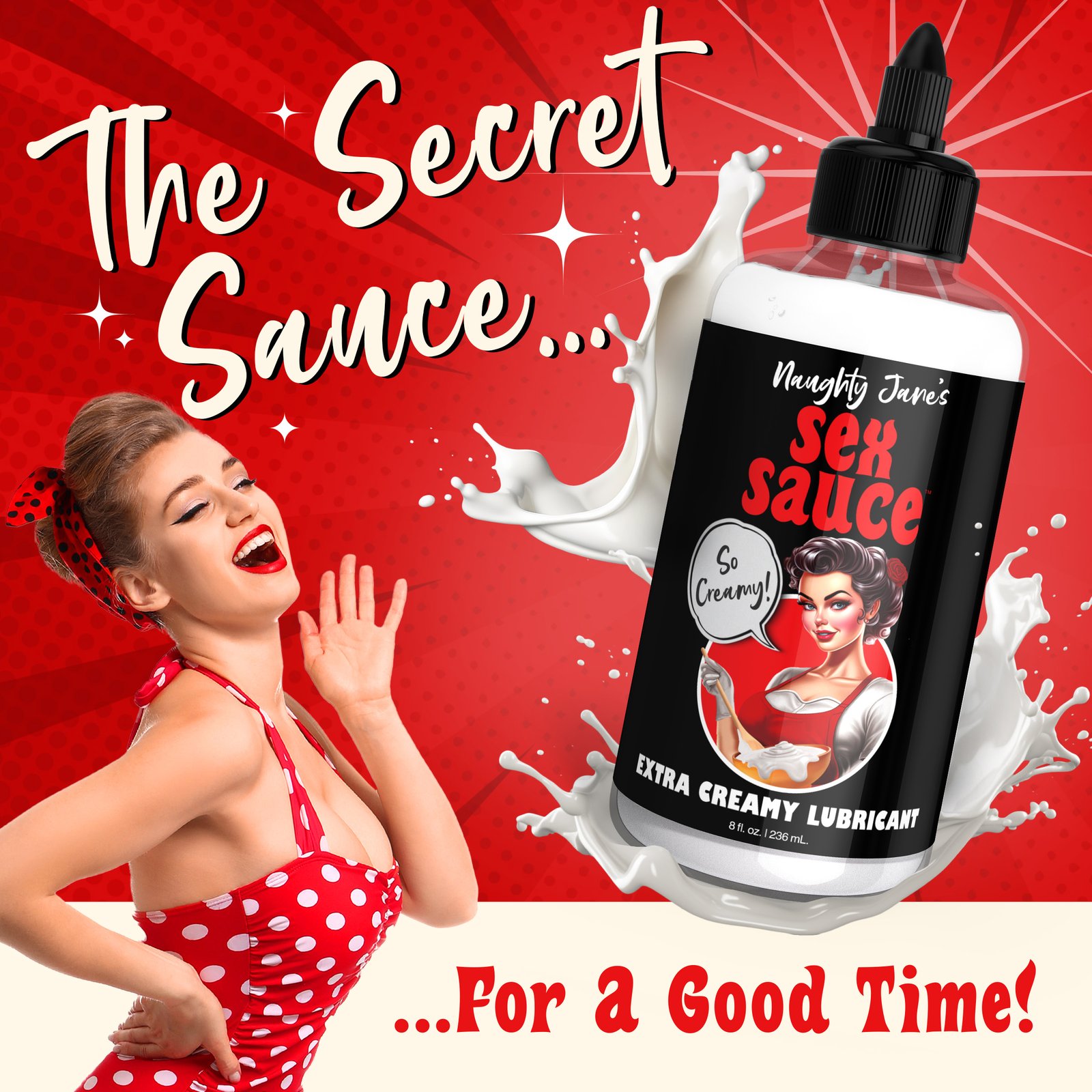 Naughty Jane's Sex Sauce Extra Creamy Lubricant - 8oz - Image 4