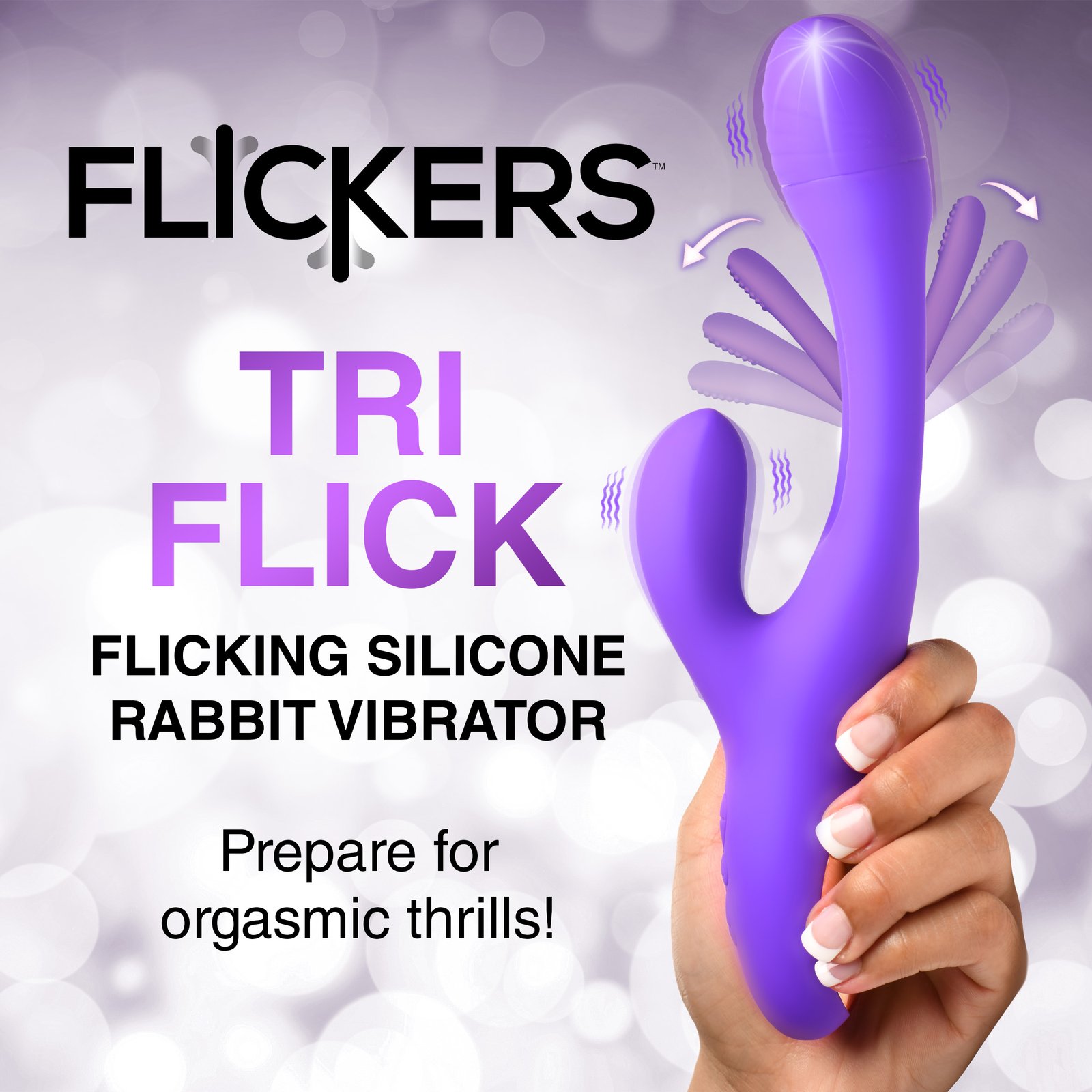Tri Flick Silicone Flicking Rabbit Vibrator - Image 2