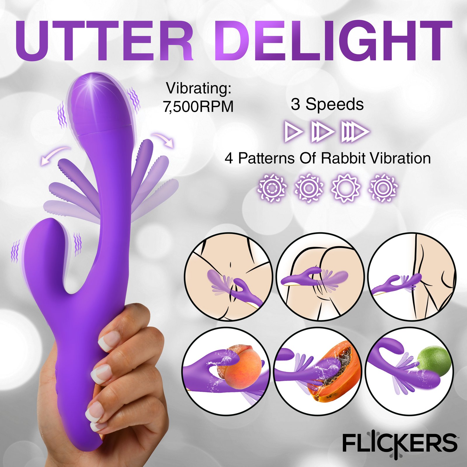 Tri Flick Silicone Flicking Rabbit Vibrator - Image 6