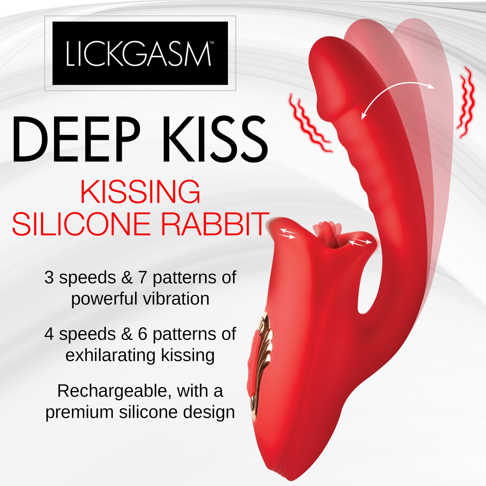Deep Kiss Silicone Licking Rabbit Vibrator - Image 2