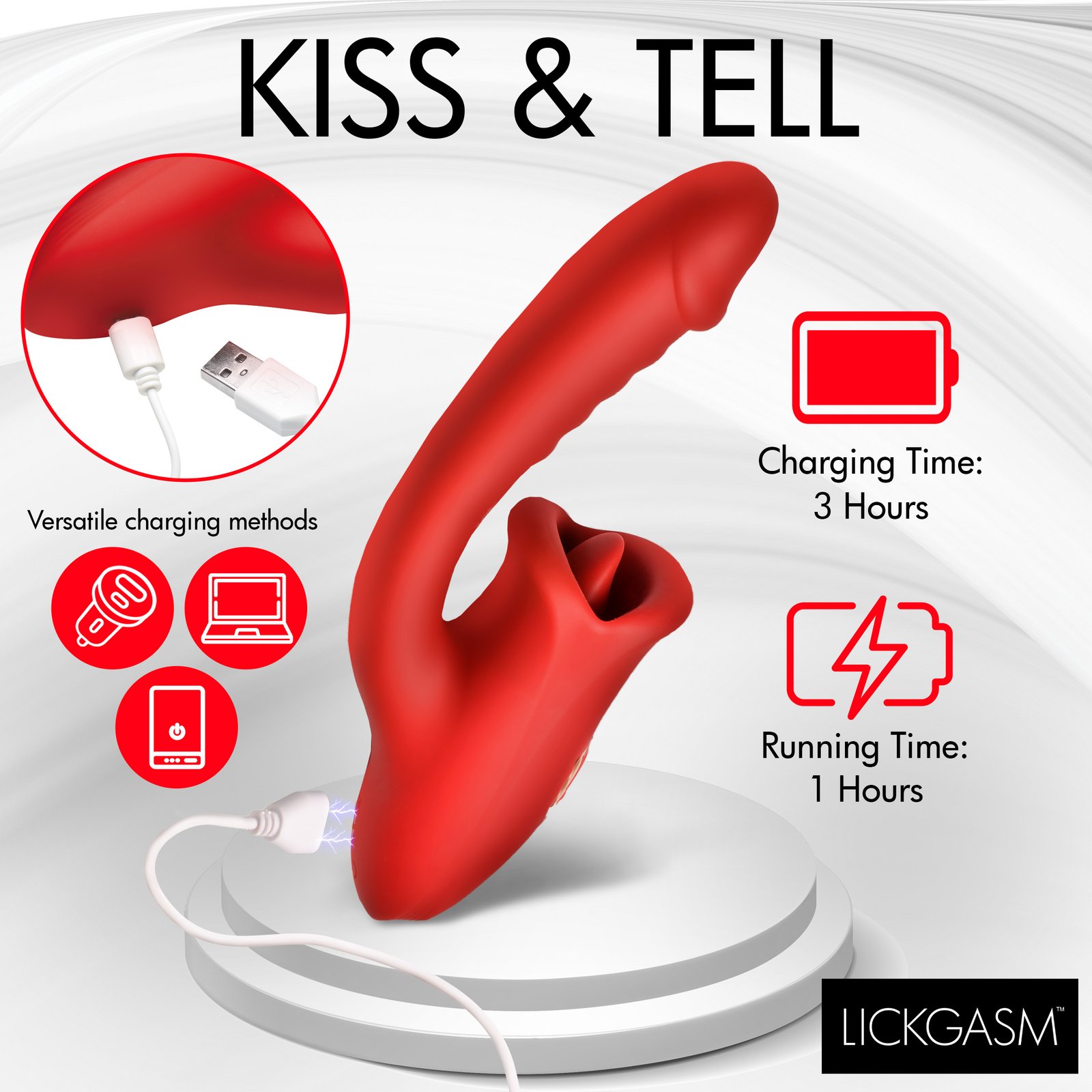 Deep Kiss Silicone Licking Rabbit Vibrator - Image 8