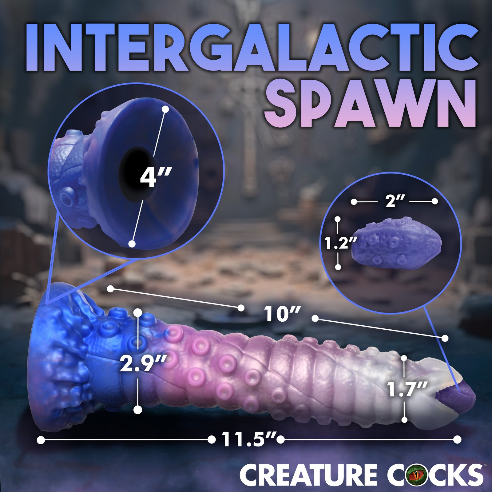 Tenta-Queen Ovipositor Silicone Dildo with Eggs - Image 4