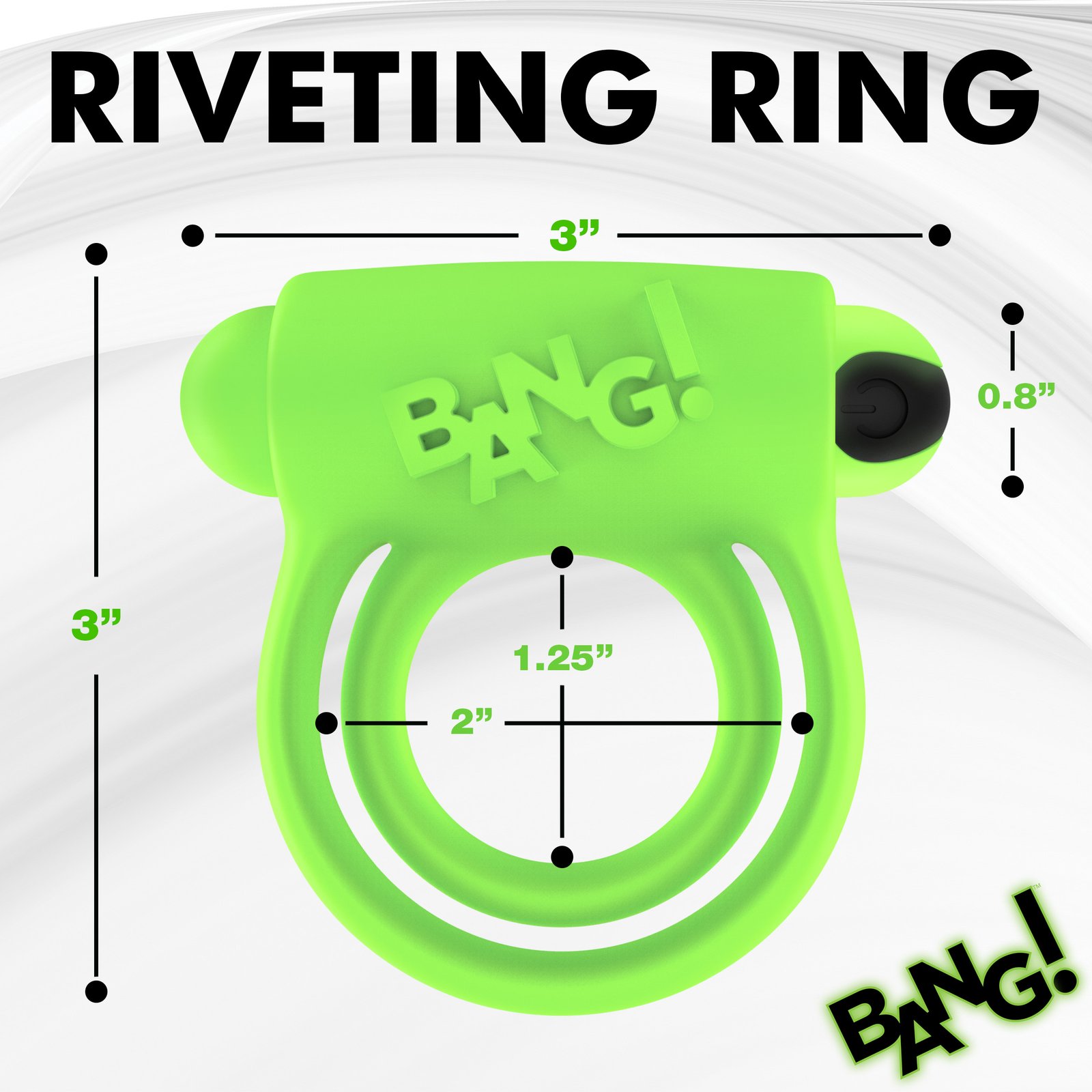 Glow-in-the-Dark Silicone Vibrating Cock Ring - Image 4