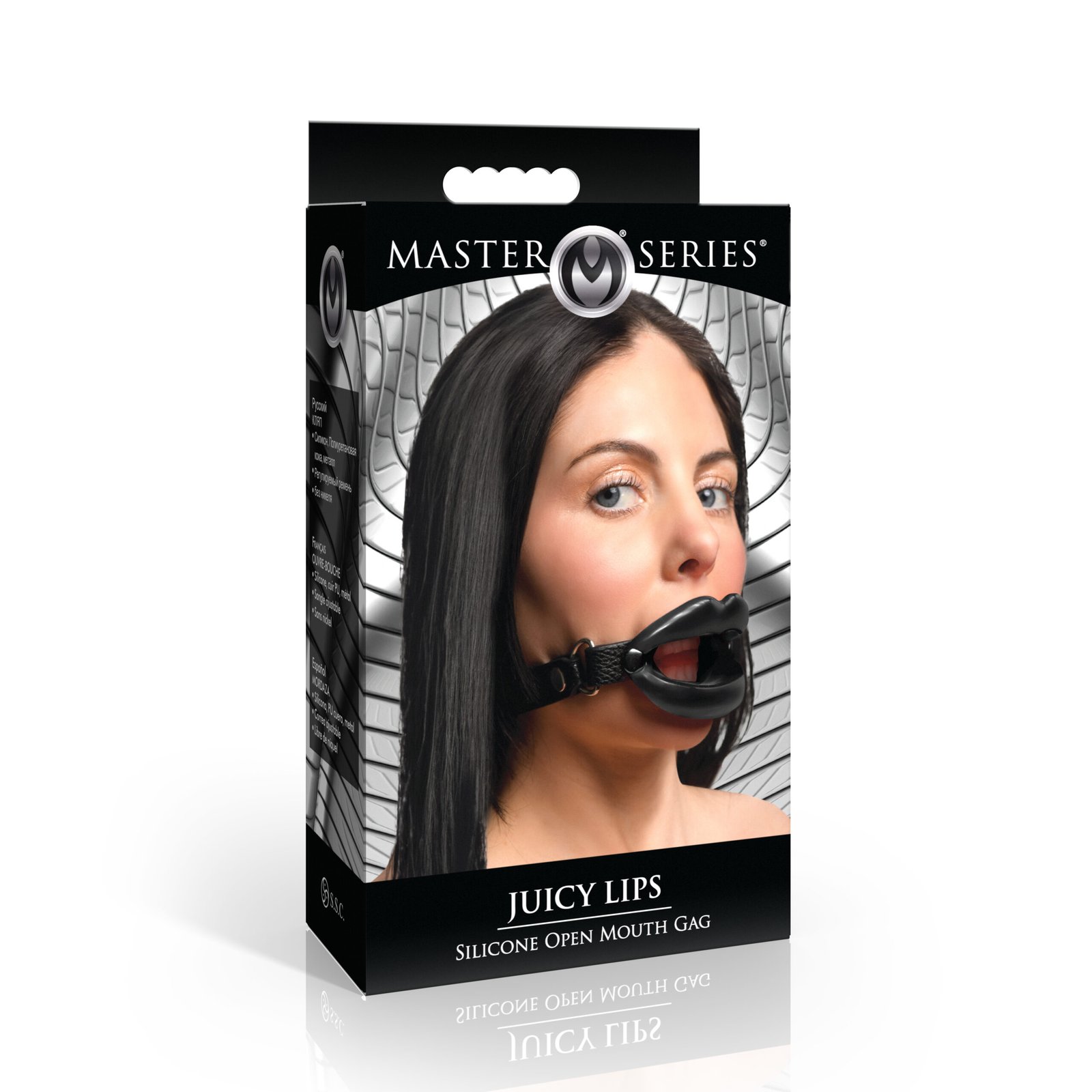 Juicy Lips Silicone Open Mouth Gag - Black - Image 5