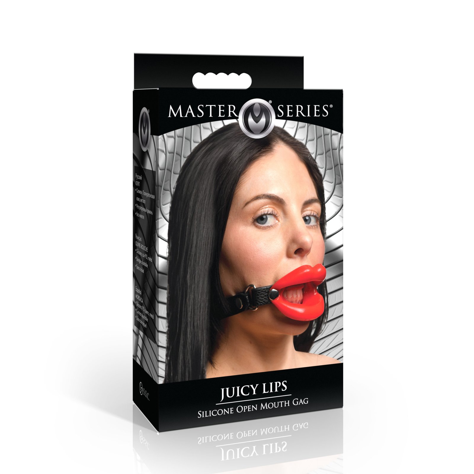 Juicy Lips Silicone Open Mouth Gag - Red - Image 5