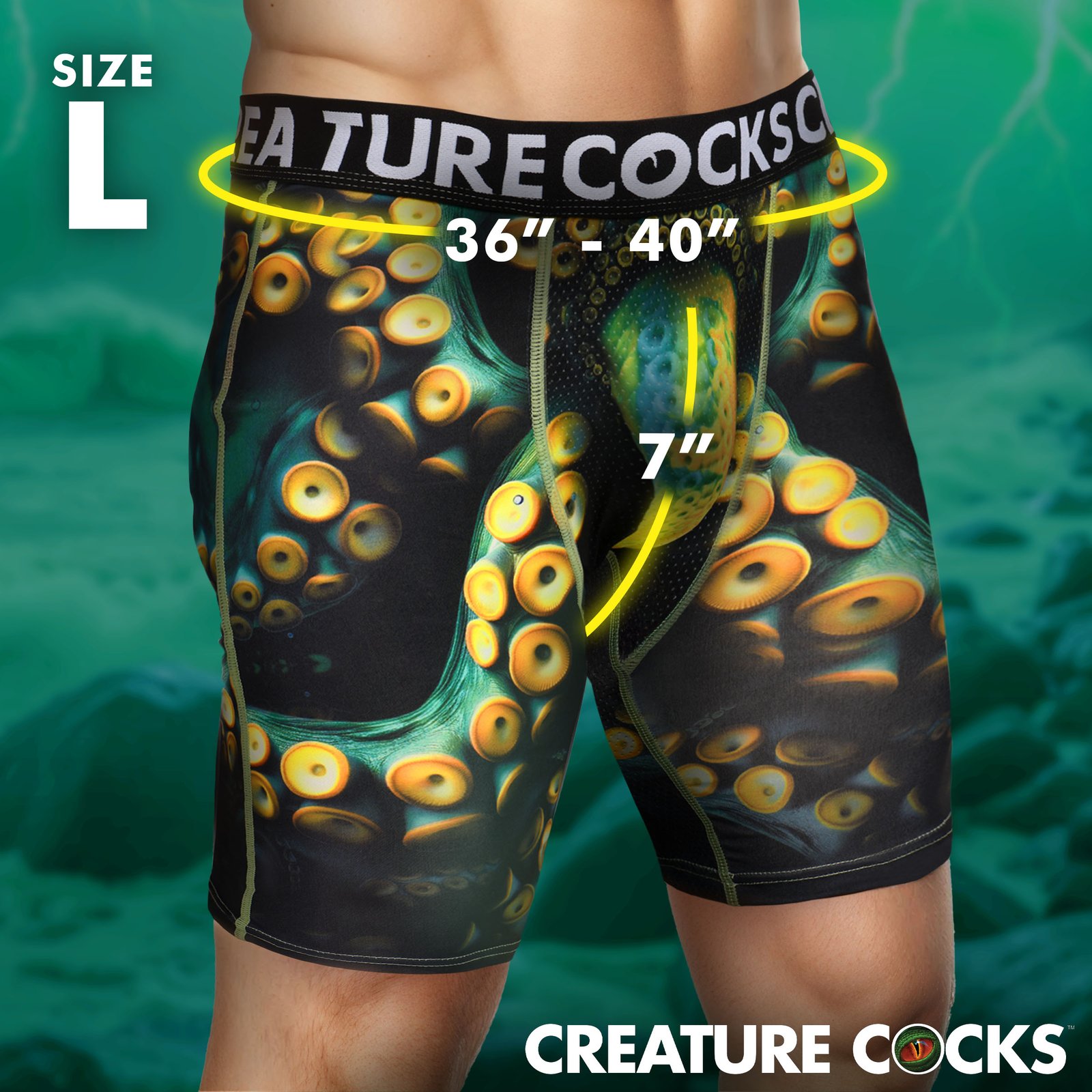 Creature Wear Monstropus Tentacled Monster Boxer Shorts - Large - Image 5