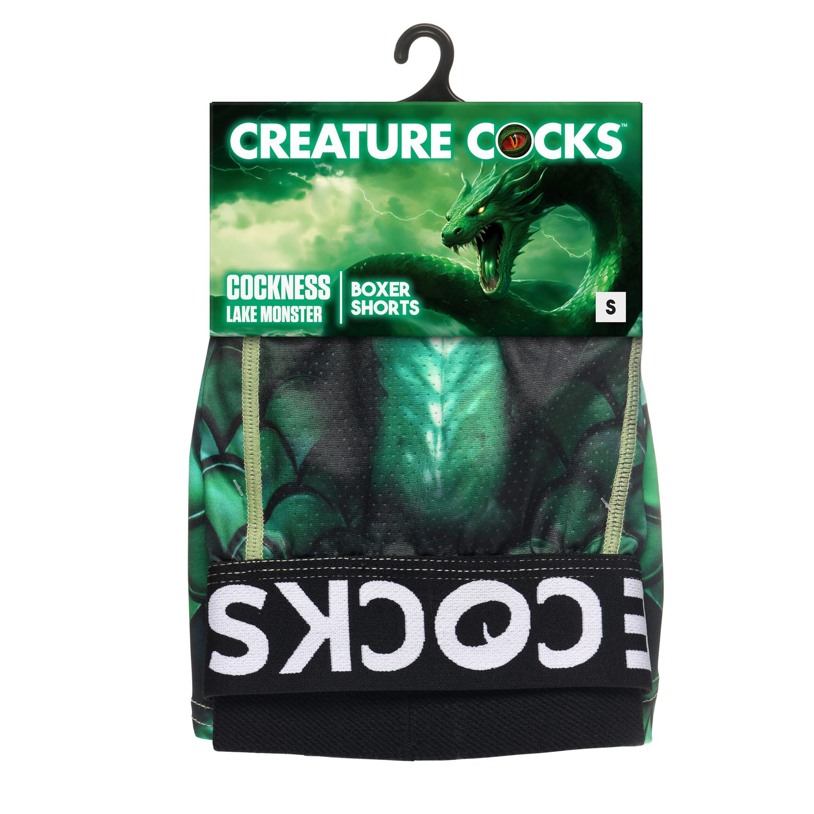 Creature Wear Cockness Monster Lake Creature Boxer Shorts - Small - Image 7
