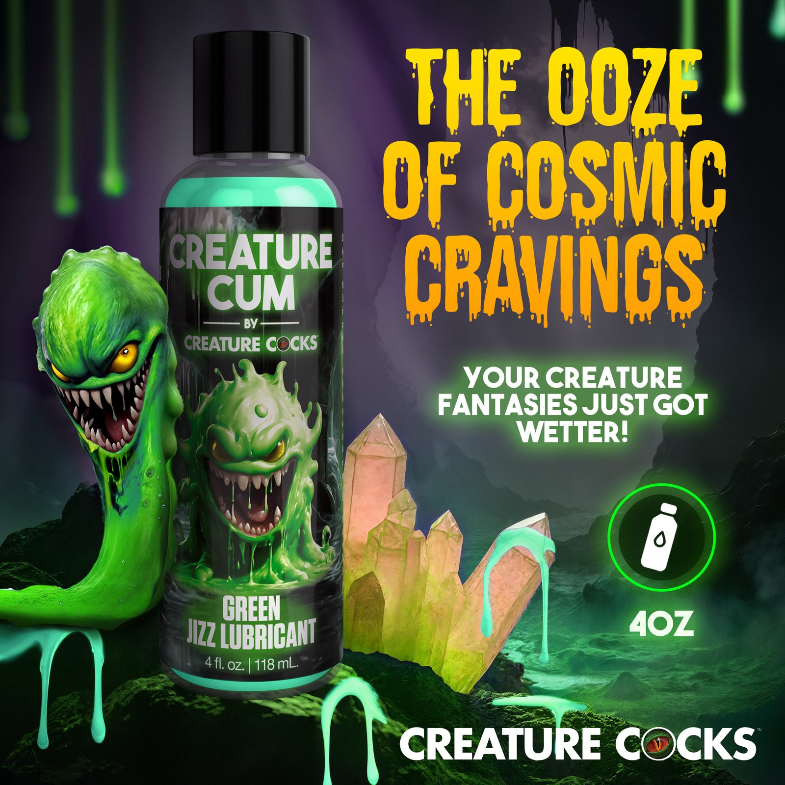 Creature Cum Green Jizz Lubricant - 4oz - Image 2