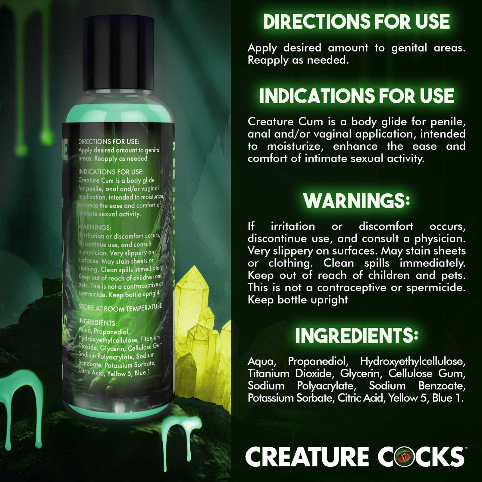 Creature Cum Green Jizz Lubricant - 4oz - Image 6