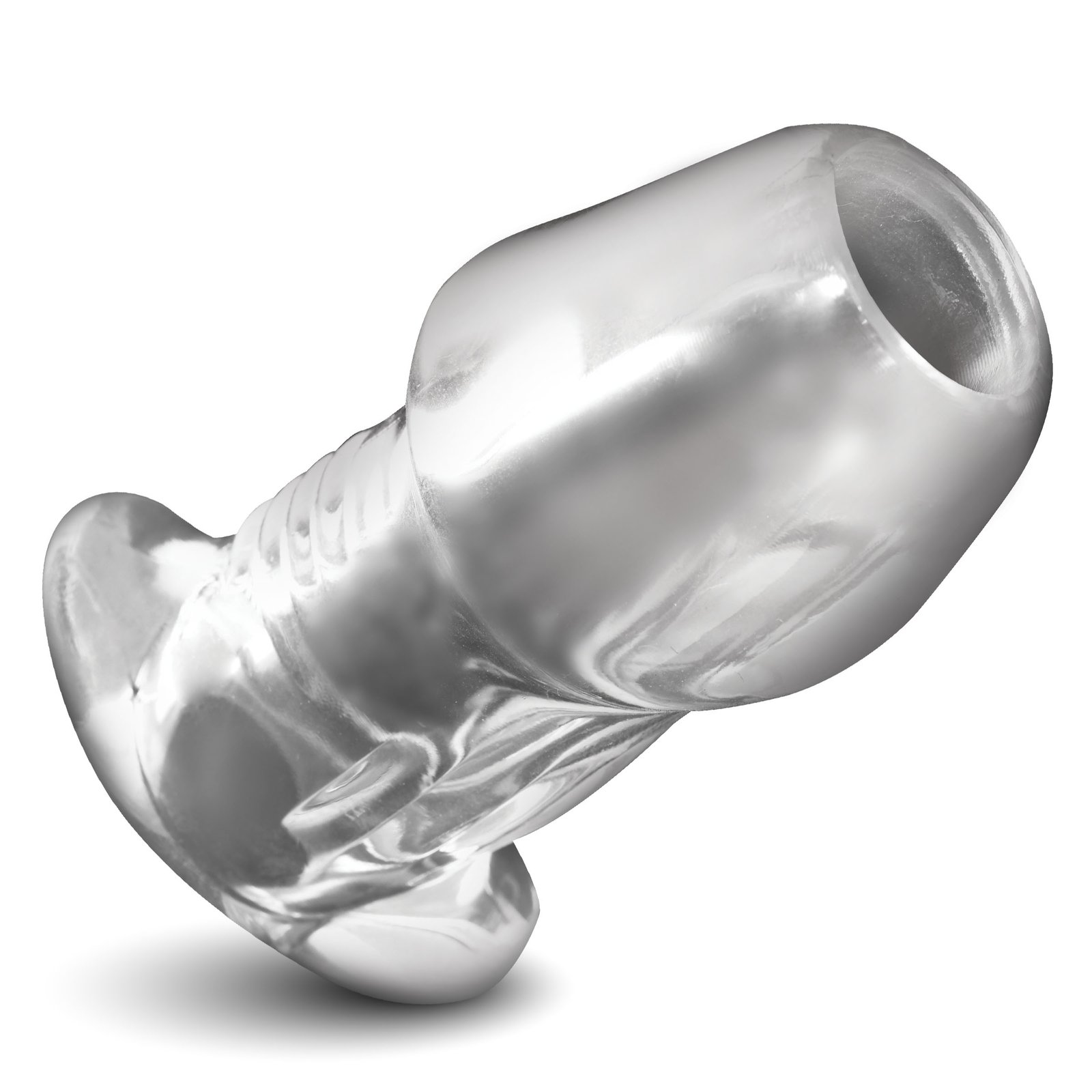Dicked Clear Hollow Anal Plug - Large - Image 6