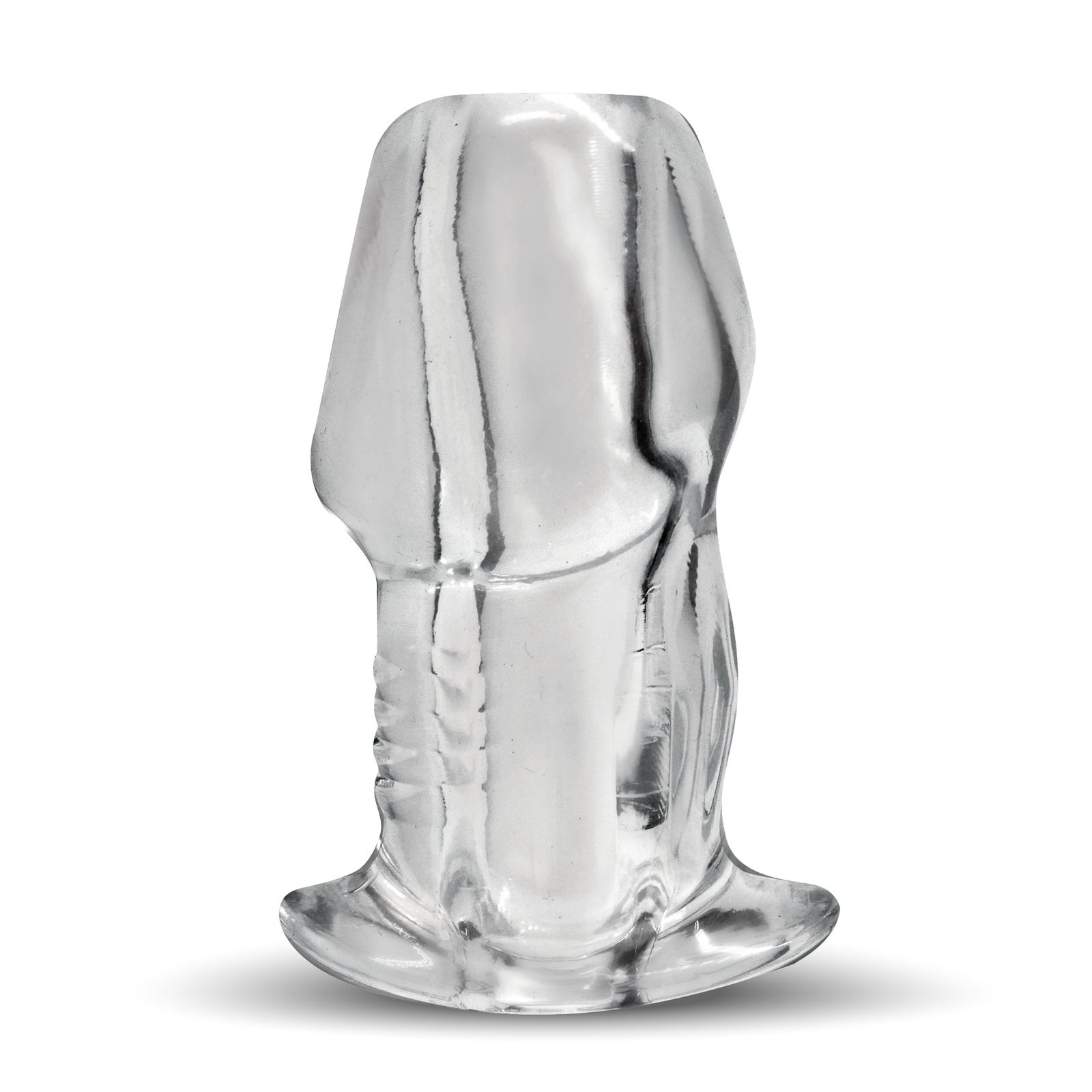 Dicked Clear Hollow Anal Plug - Large - Image 7