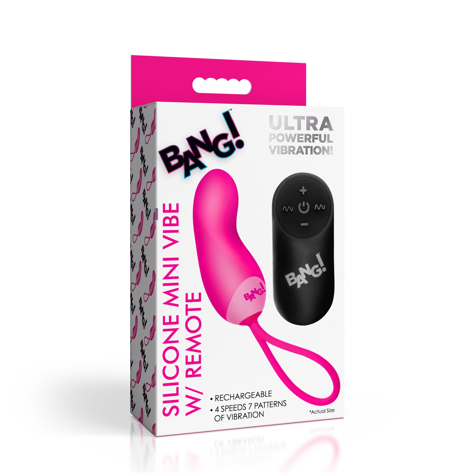 Silicone Mini Vibe w/ Remote - Pink - Image 5