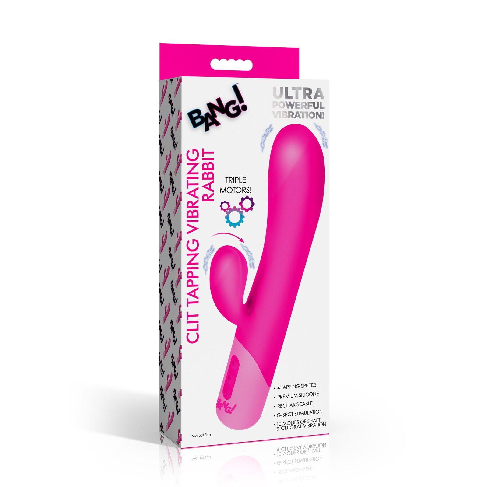 Clit Tapping Vibrating Rabbit - Pink - Image 6