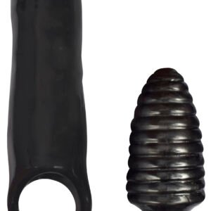 XXXPander Sheath with Ribbed Plug - Black