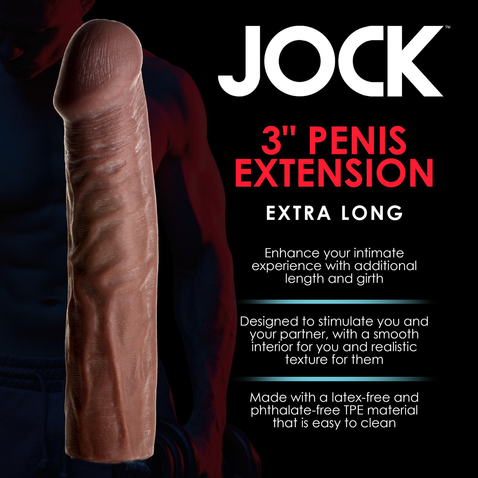 Extra Long 3 Inch Penis Extension - Dark - Image 2