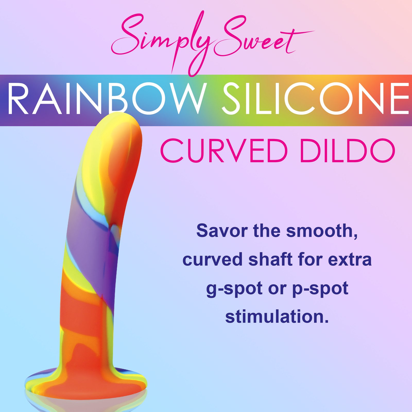 Rainbow Silicone Dildo - Image 2