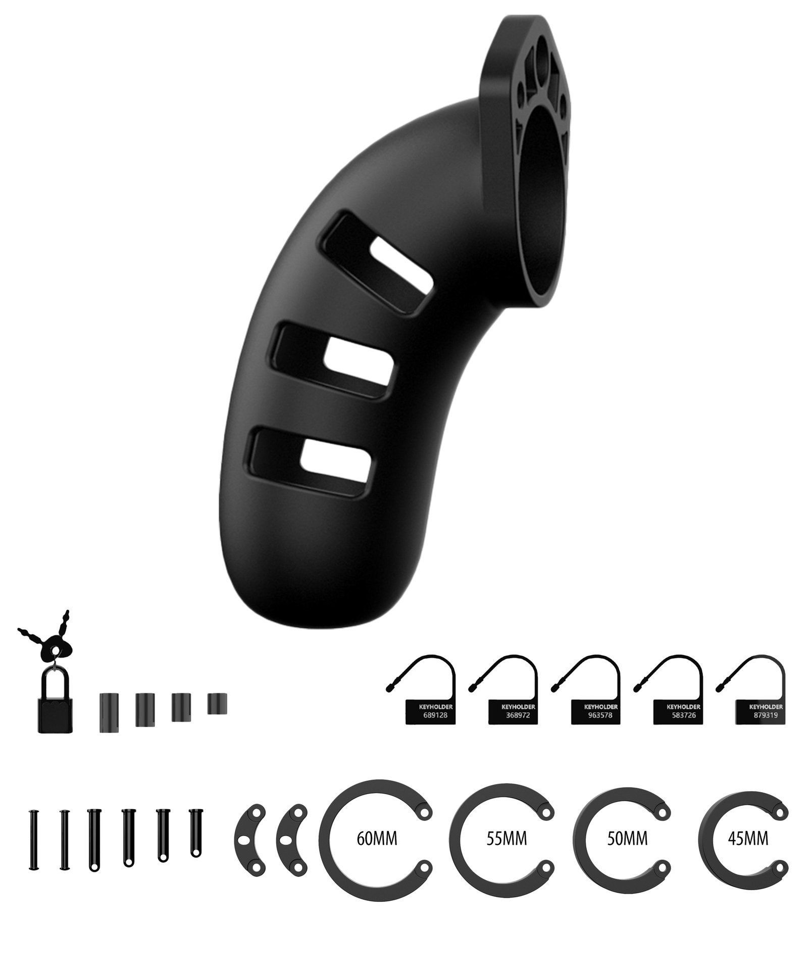 Silicone Chastity Cock Cage - Medium - Image 2