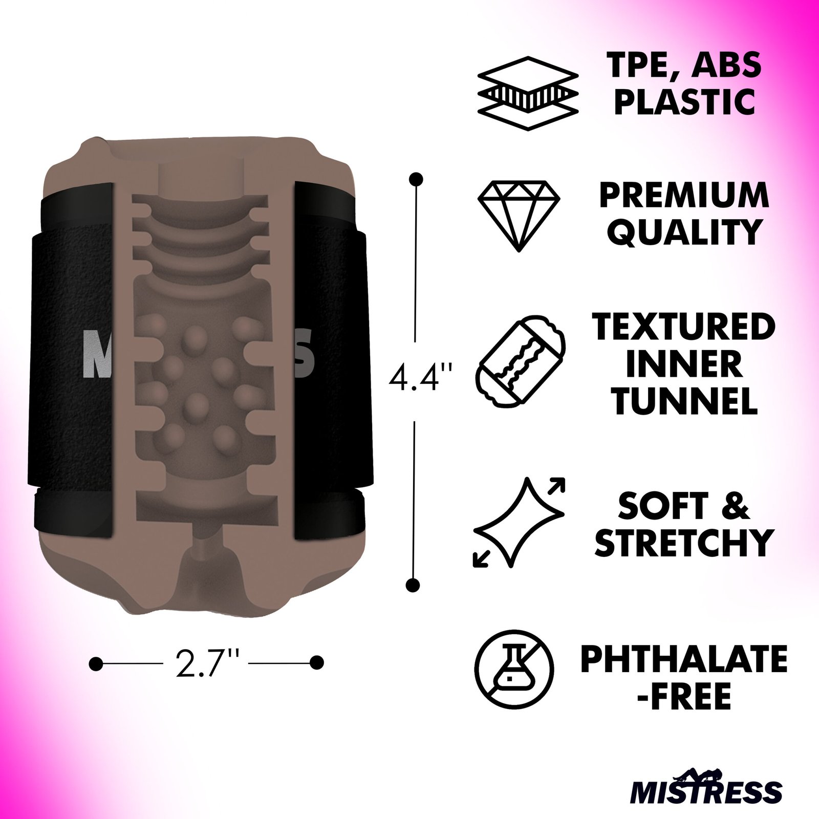 Double Shot Mouth and Pussy Stroker - Dark - Image 3