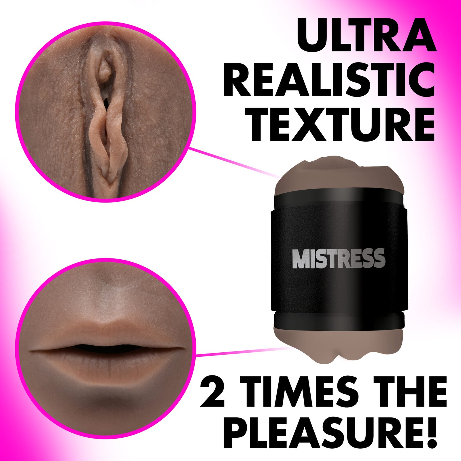 Double Shot Mouth and Pussy Stroker - Dark - Image 2