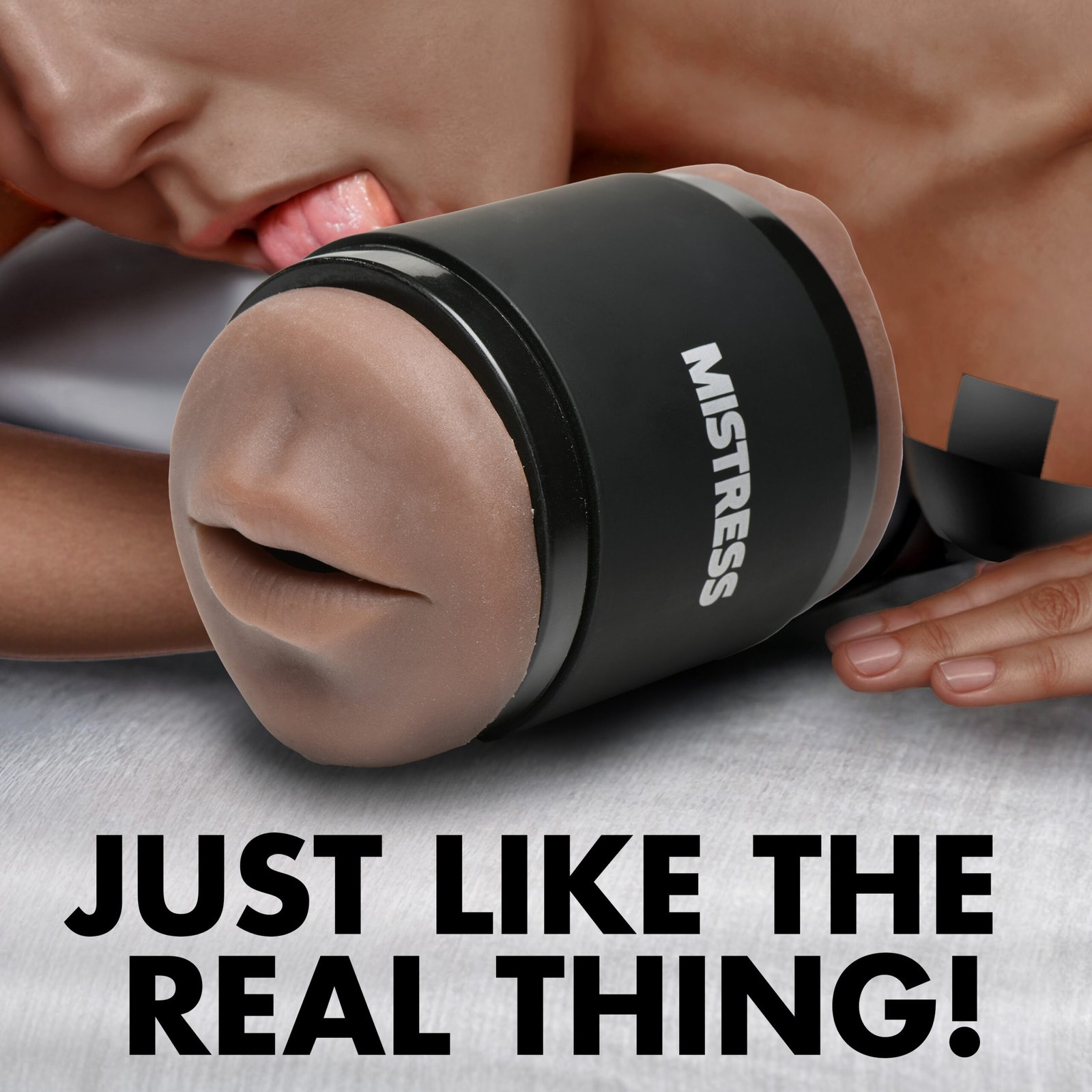 Double Shot Mouth and Pussy Stroker - Dark - Image 5