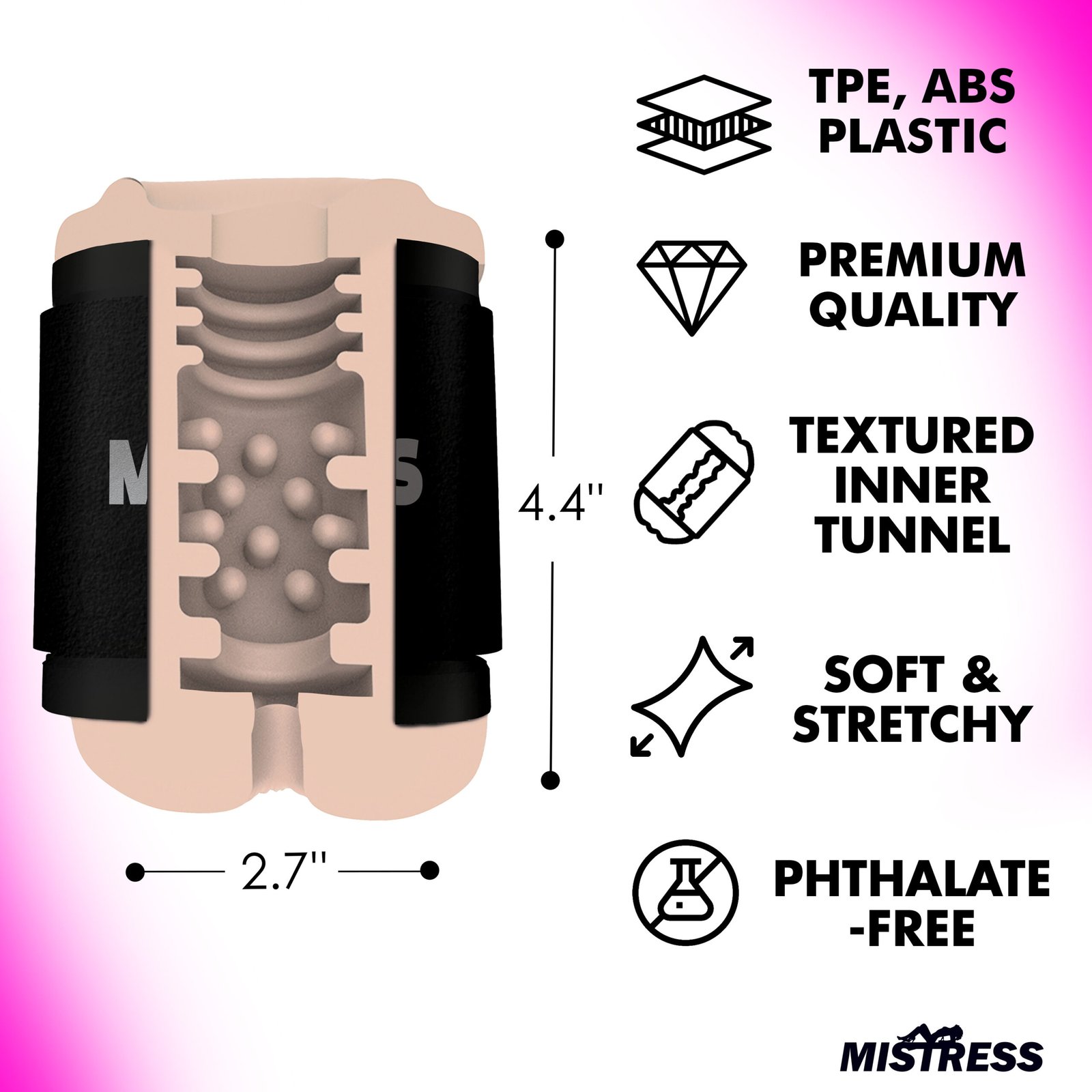 Double Shot Pussy and Ass Stroker - Light - Image 3