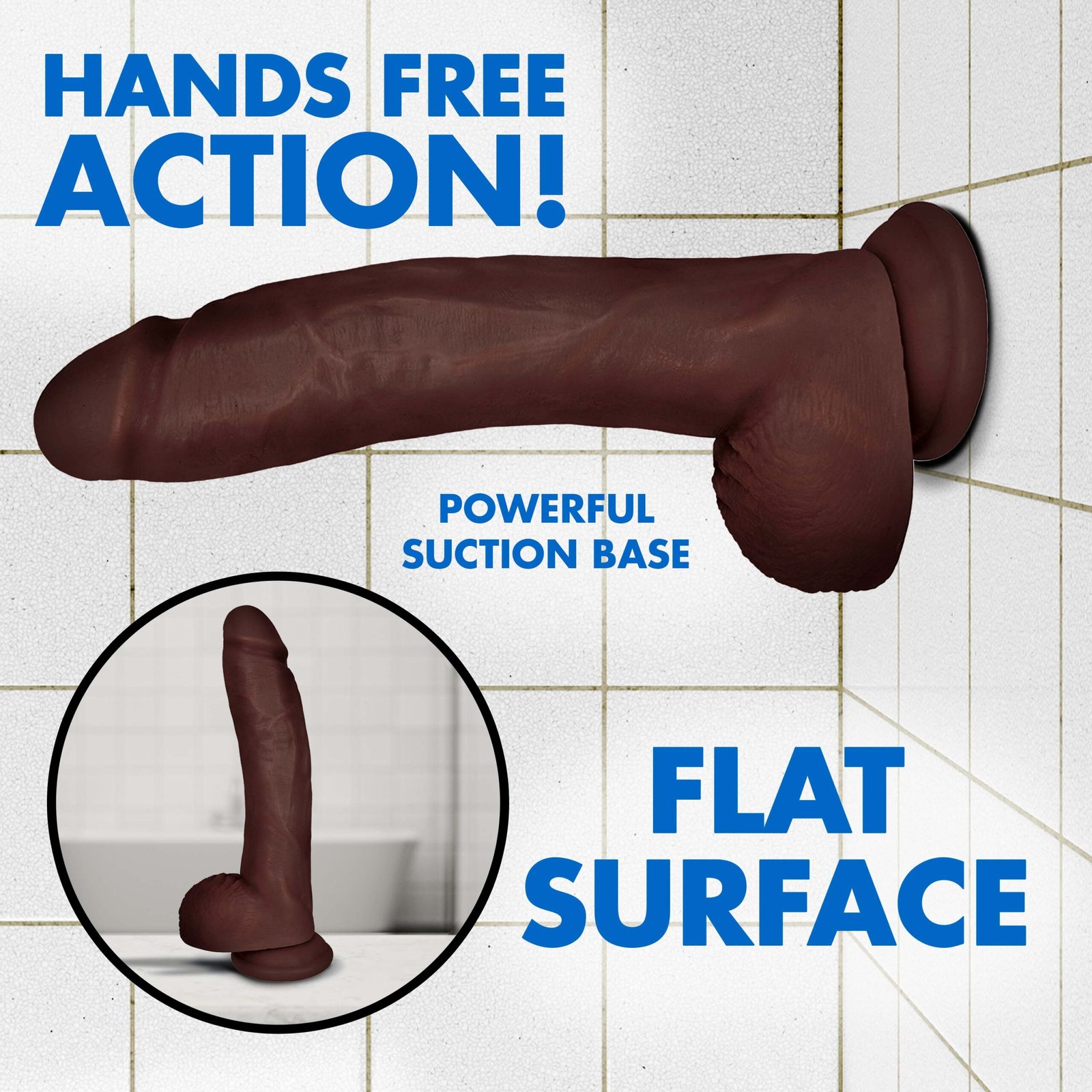 JOCK 10 Inch Dong with Balls Brown - Image 4