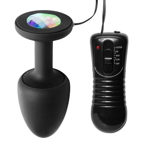 Paragon Gem Accented Vibrating Anal Plug with Internal Stimulation - Image 3