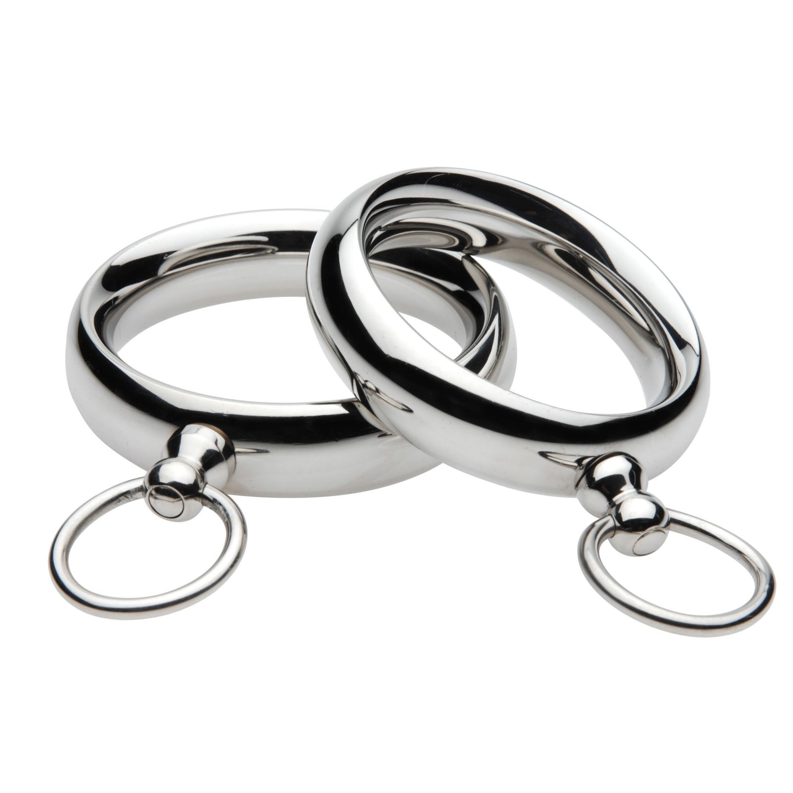Lead Me Stainless Steel Cock Ring- 1.75 Inch - Image 2