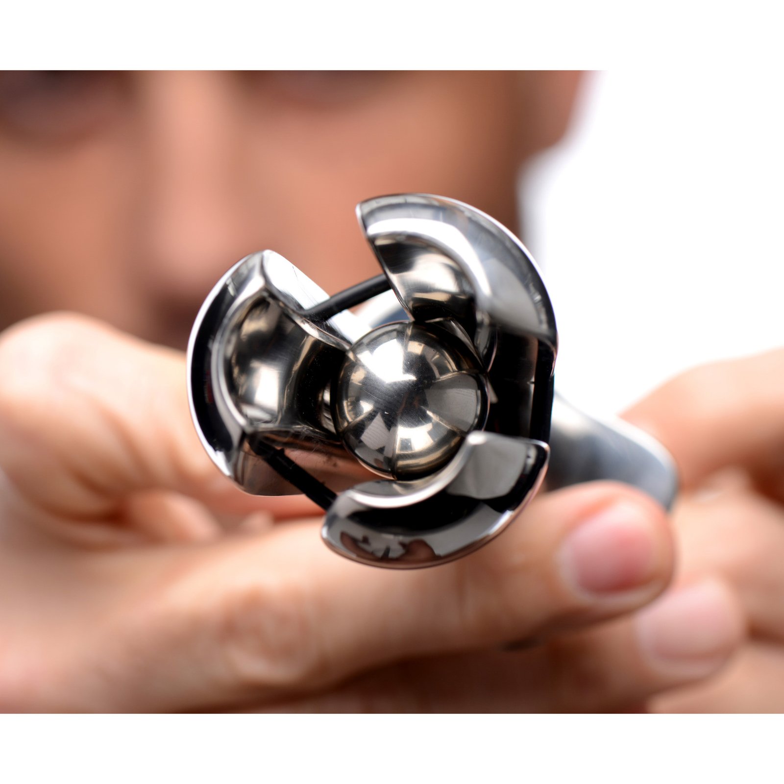 Stainless Steel Locking Anal Plug - Image 2