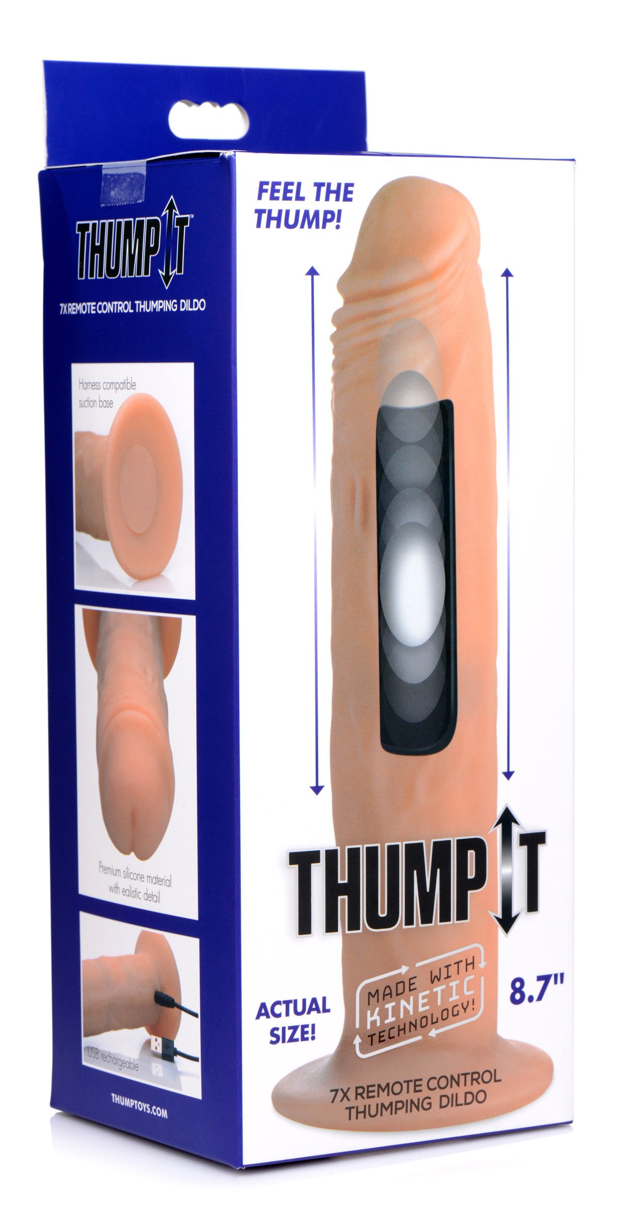 Kinetic Thumping 7X Remote Control Dildo - Large - Image 9