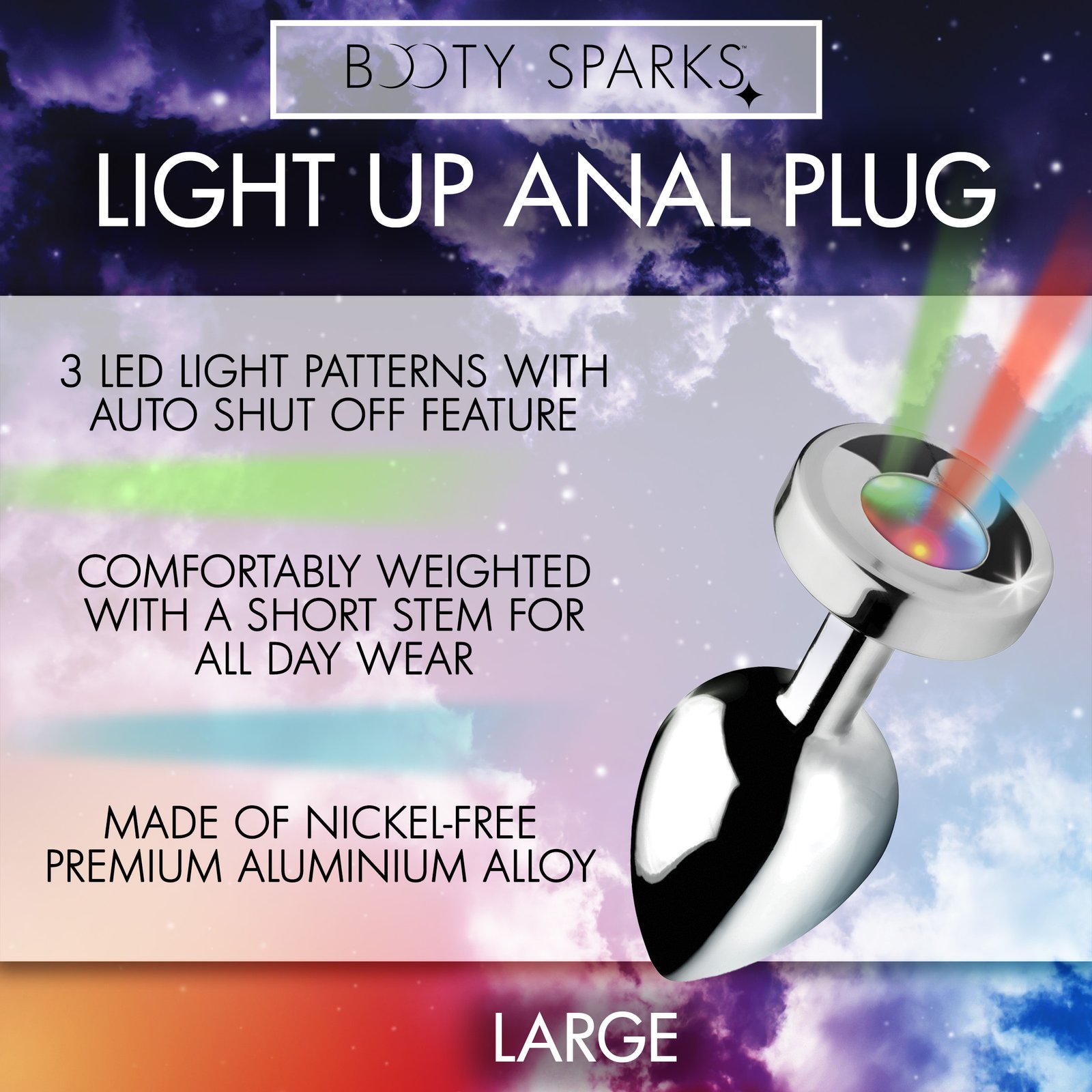 Light Up Anal Plug - Large - Image 2