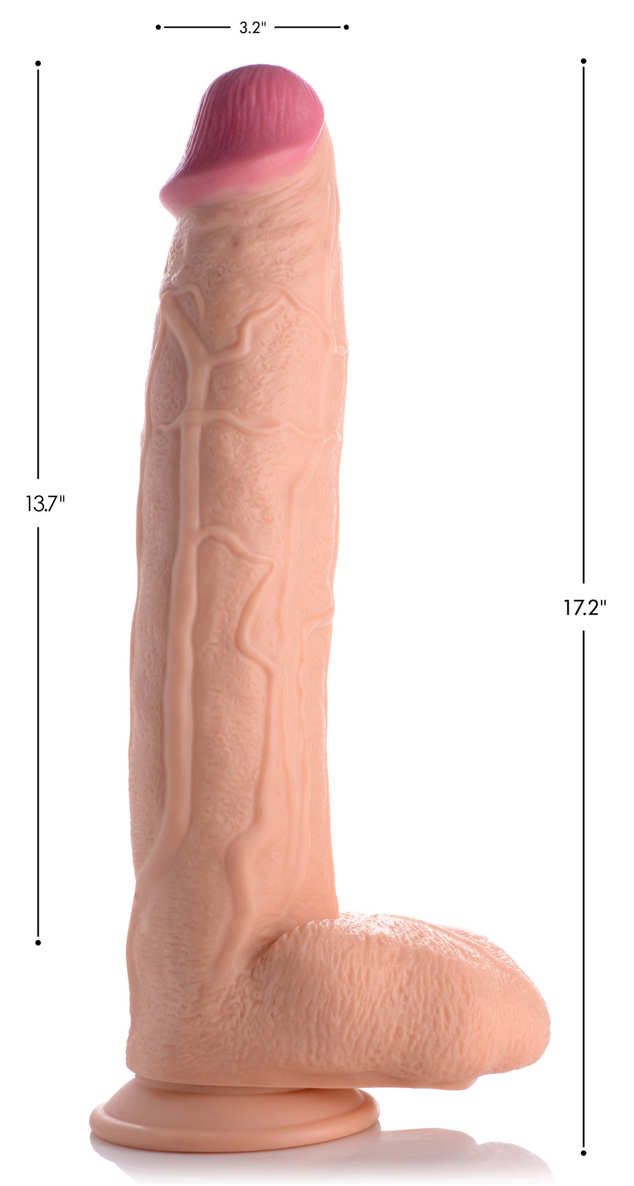 Raging Rhino 17 Inch Veiny Dildo - Flesh - Image 2
