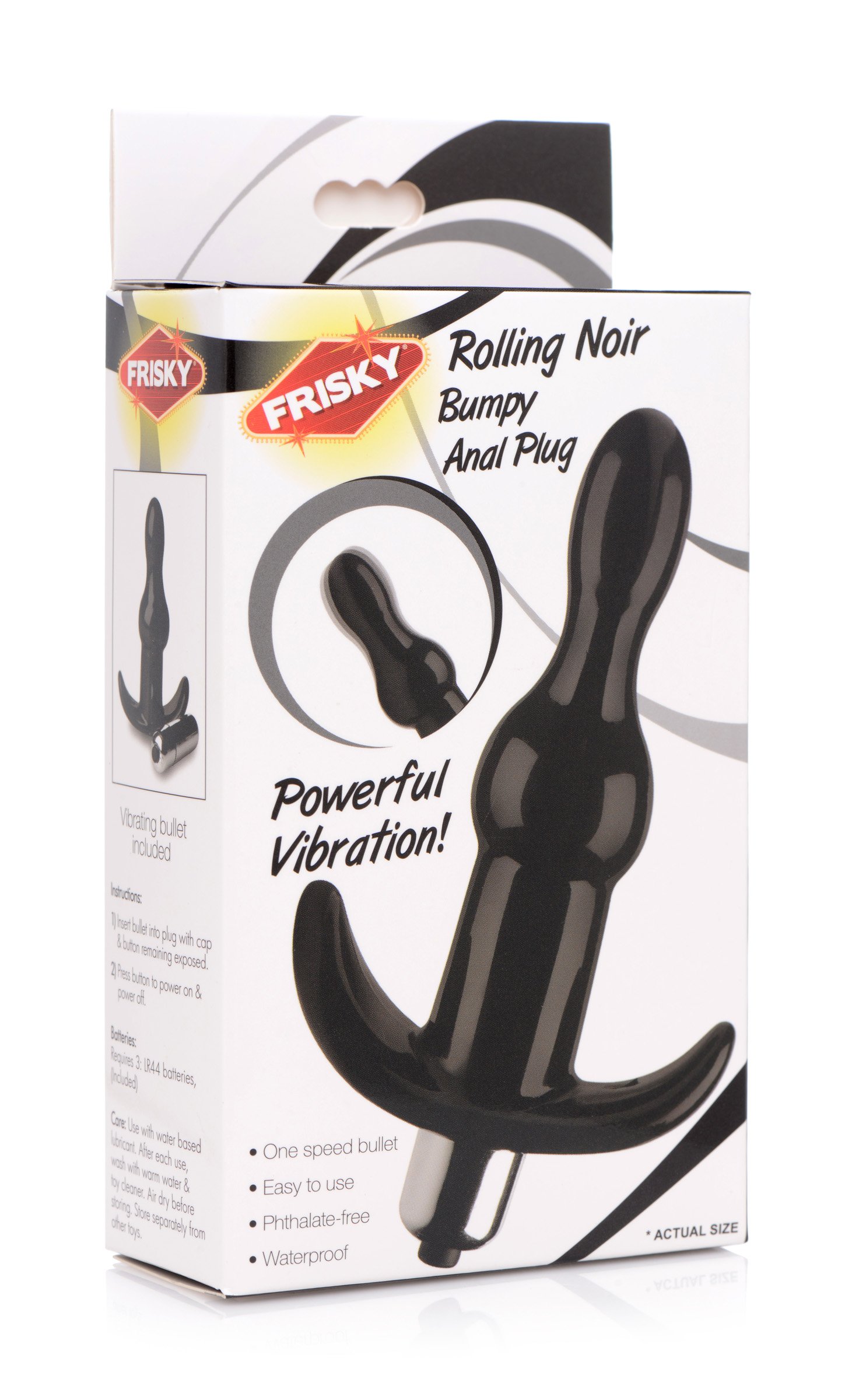 Bumpy Vibrating Anal Plug - Black - Image 6