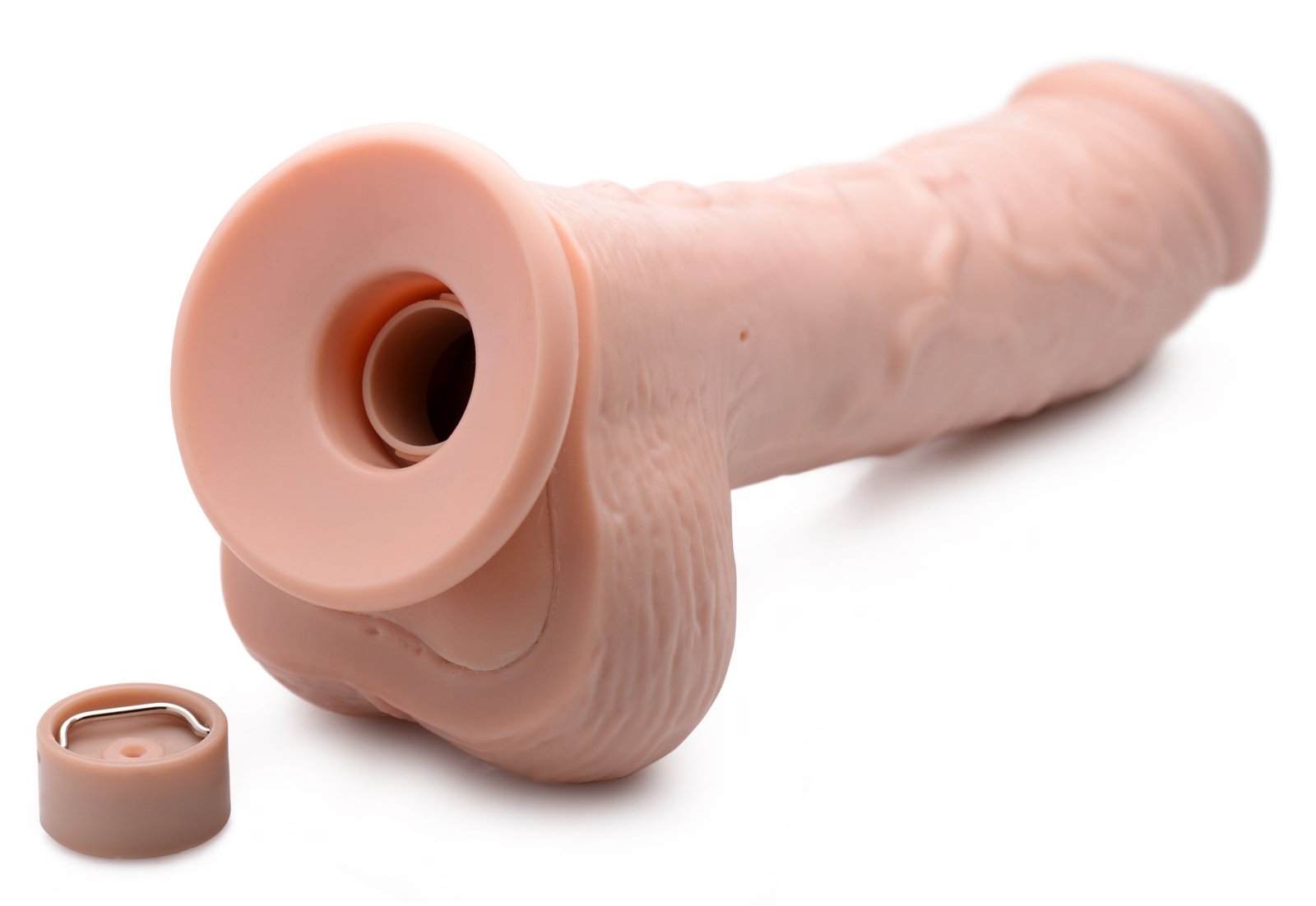 8.5 Inch Vibrating Squirting Dildo with Remote Control - Light - Image 6