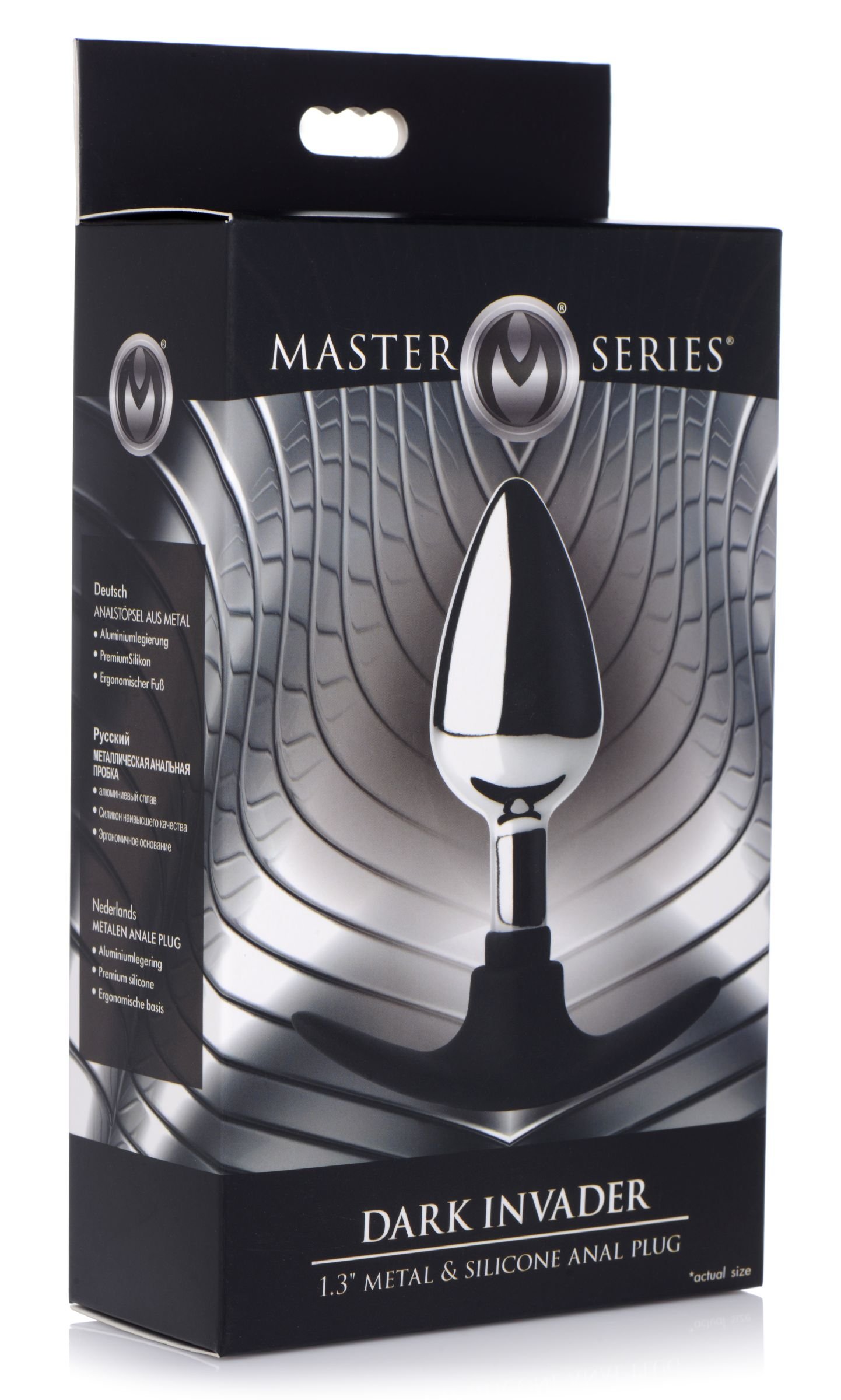 Dark Invader Metal and Silicone Anal Plug - Medium - Image 10