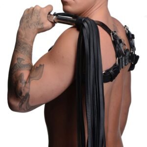 Leather Flogger with Stainless Steel Handle