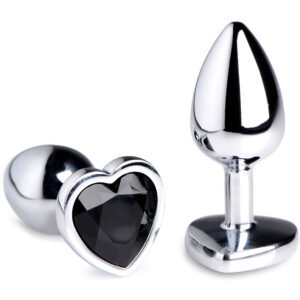 Black Heart Gem Anal Plug - Small